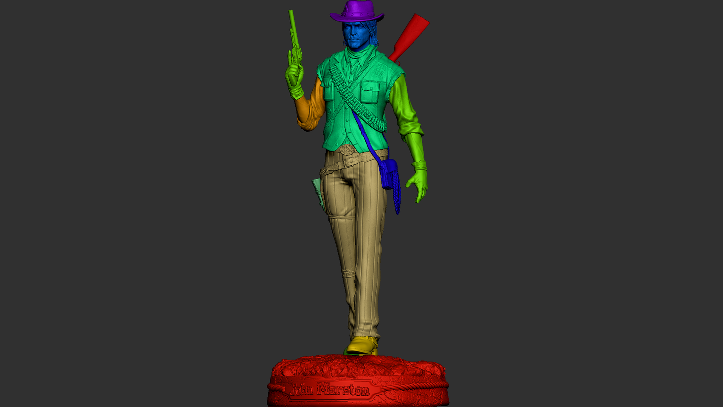 John Marston style Outlaw Gunslinger resin kit – Unpainted 3D Printed Model kit