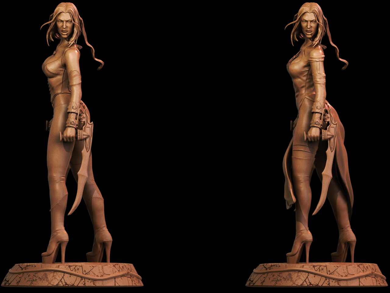 BloodRayne Style Dhampir Assassin Resin Kit – Unpainted 3D Printed Model Kit