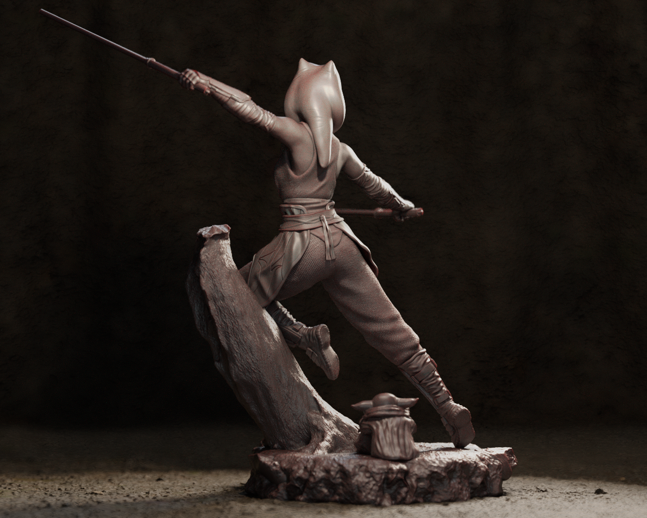 Ahsoka Tano style resin kit – Unpainted 3D Printed Model kit