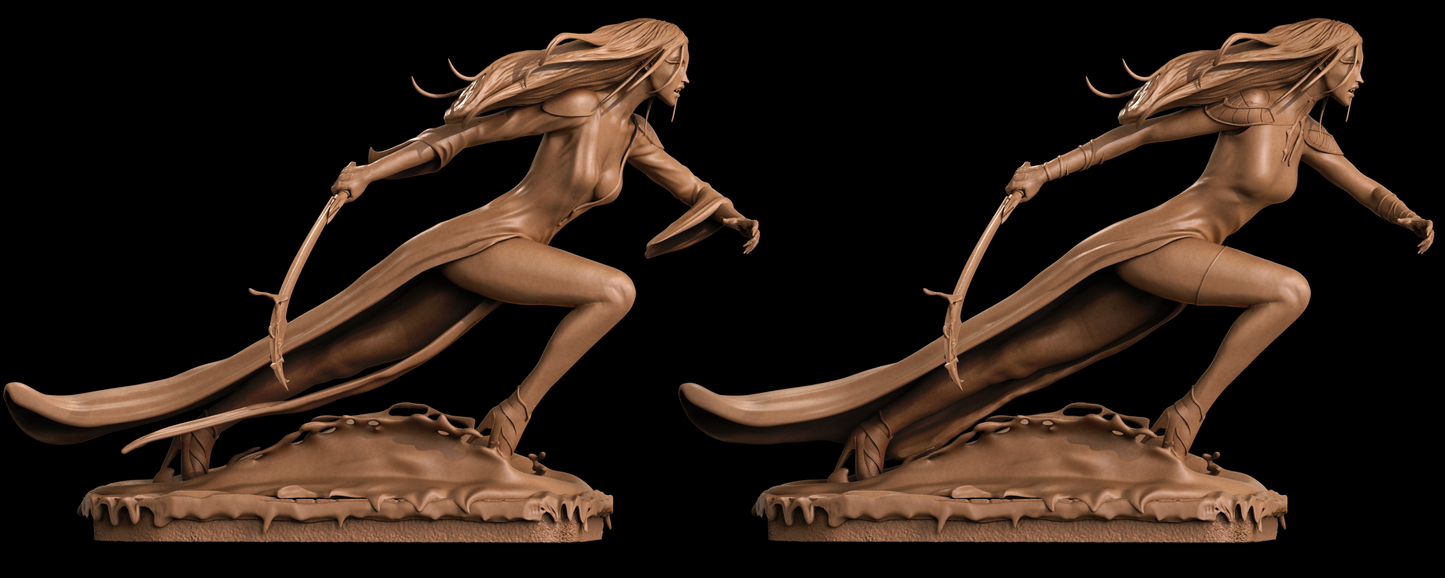 Carmilla Style Vampire Queen Resin Kit – Unpainted 3D Printed Model Kit