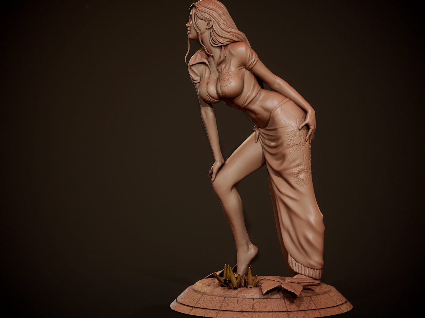 Nico Robin style Archaeologist Mage Girl resin kit – Unpainted 3D Printed Model kit