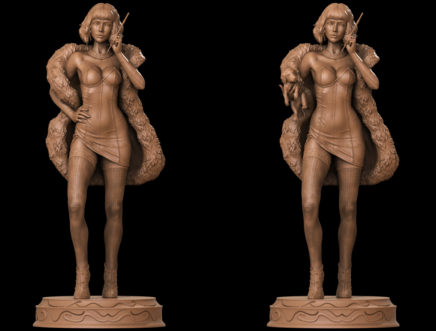 Cruella Style Couture Villain Resin Kit – Unpainted 3D Printed Model Kit