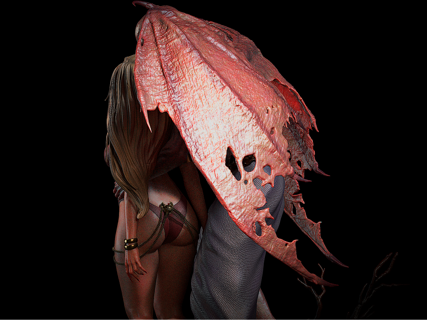 Dracula and Woman Style Gothic Lovers Resin Kit – Unpainted 3D Printed Model Kit