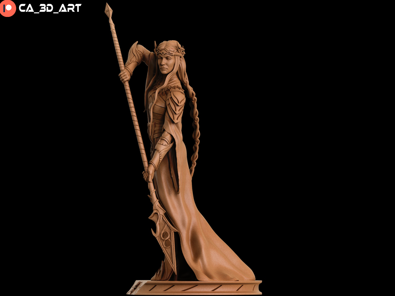Galadriel Style Elven Queen Resin Kit – Unpainted 3D Printed Model Kit