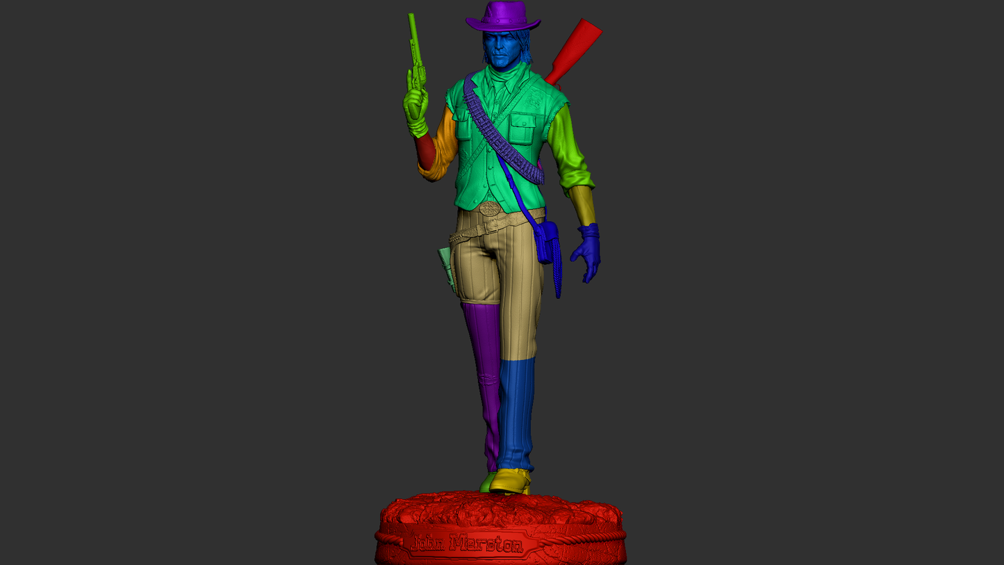 John Marston style Outlaw Gunslinger resin kit – Unpainted 3D Printed Model kit