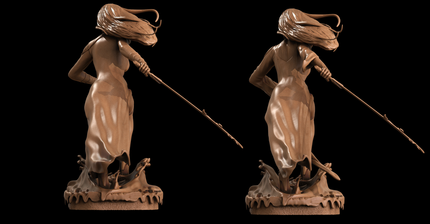 Carmilla Style Vampire Queen Resin Kit – Unpainted 3D Printed Model Kit