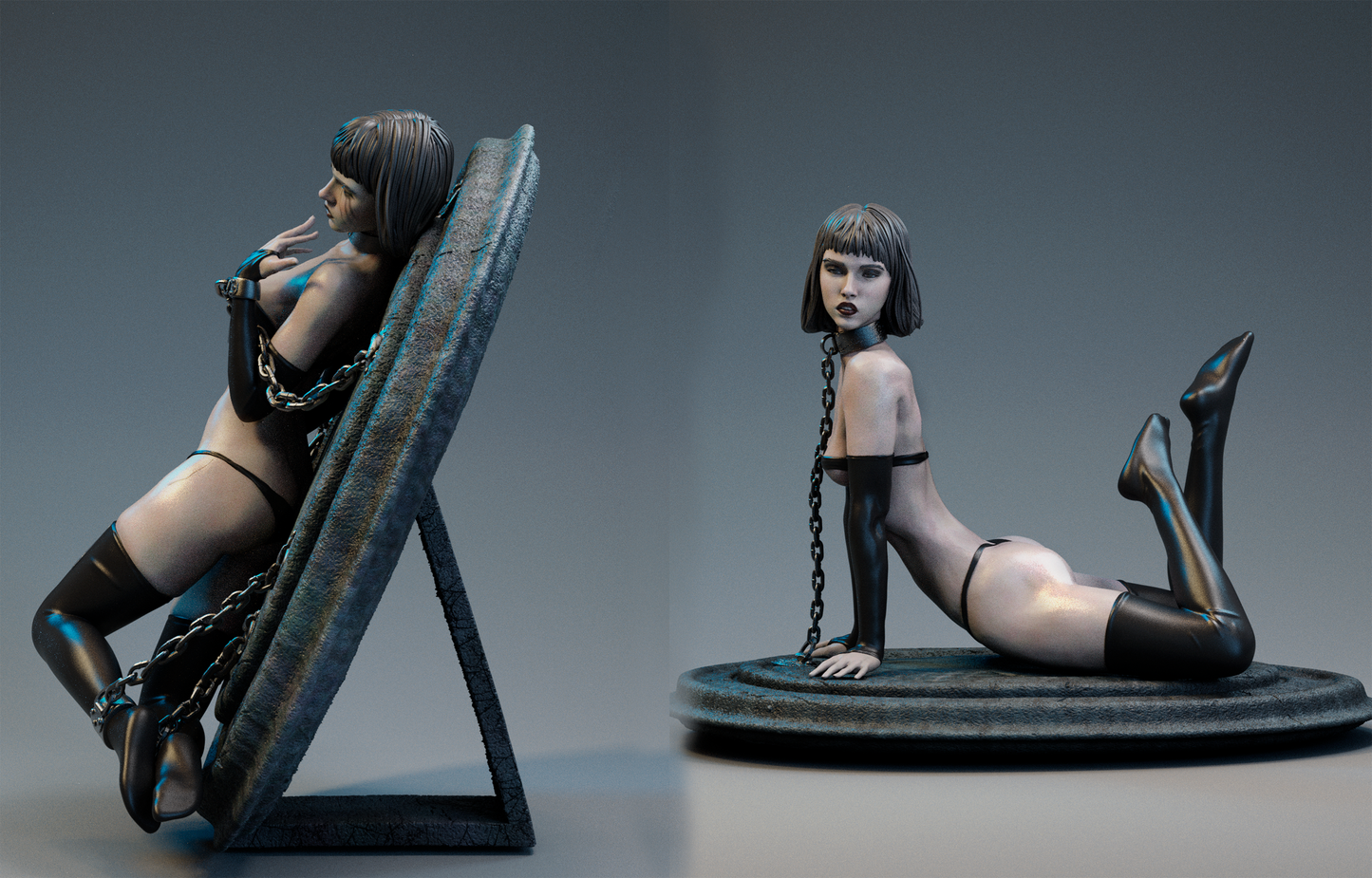 Chained Siren Style Captive Goddess Resin Kit – Unpainted 3D Printed Model Kit