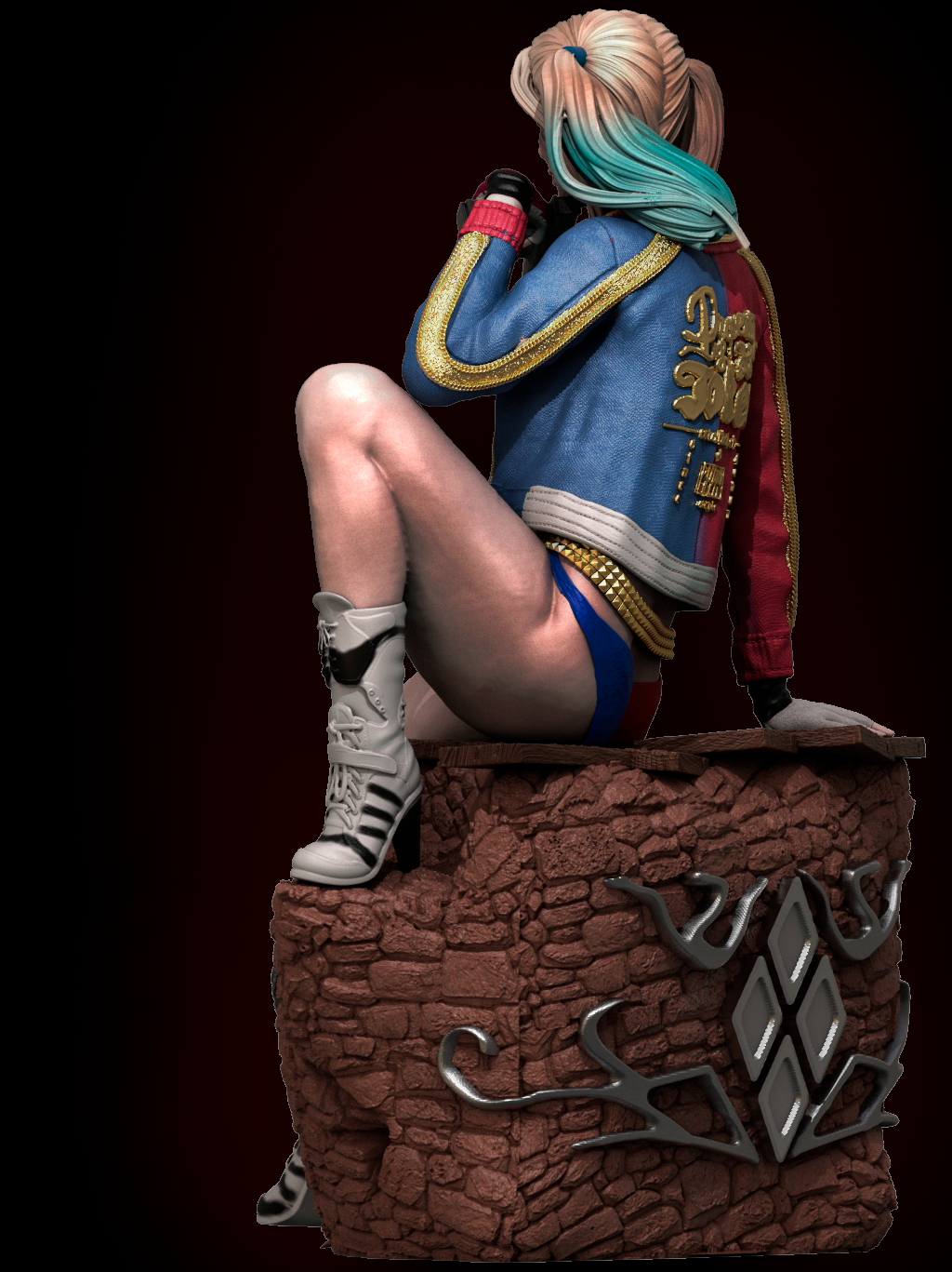 Harley Quinn style Anarchy Jester resin kit – Unpainted 3D Printed Model kit