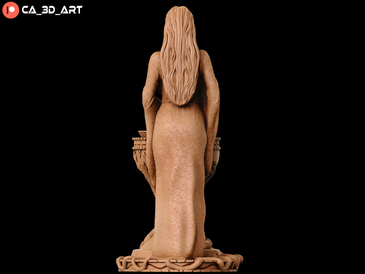 Galadriel Style Elven Queen Resin Kit – Unpainted 3D Printed Model Kit