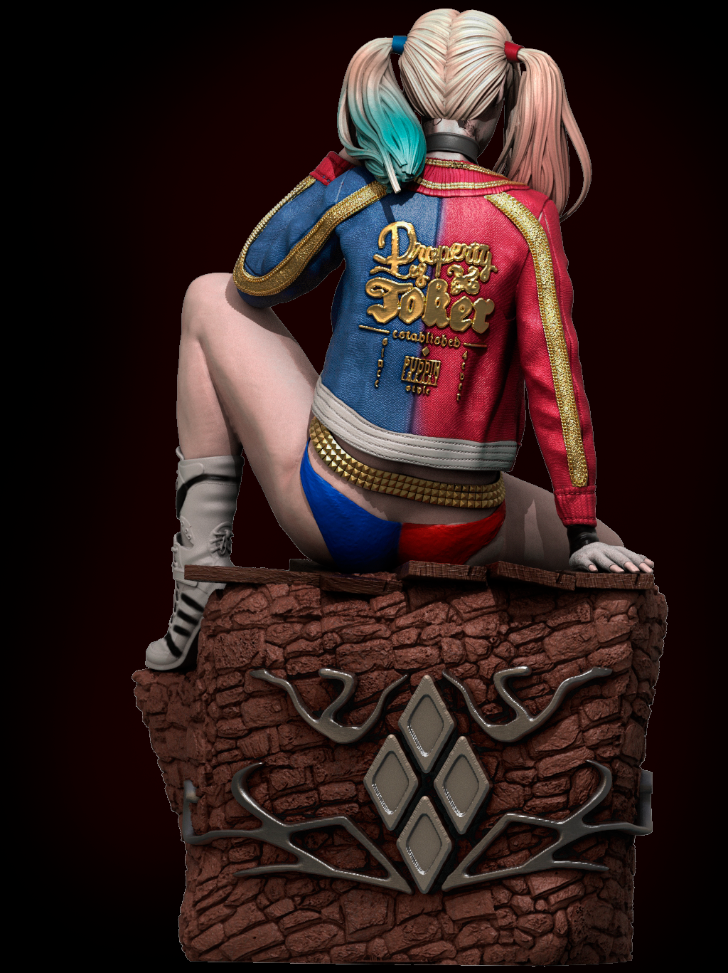 Harley Quinn style Anarchy Jester resin kit – Unpainted 3D Printed Model kit