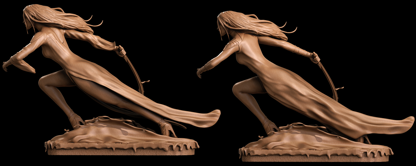 Carmilla Style Vampire Queen Resin Kit – Unpainted 3D Printed Model Kit