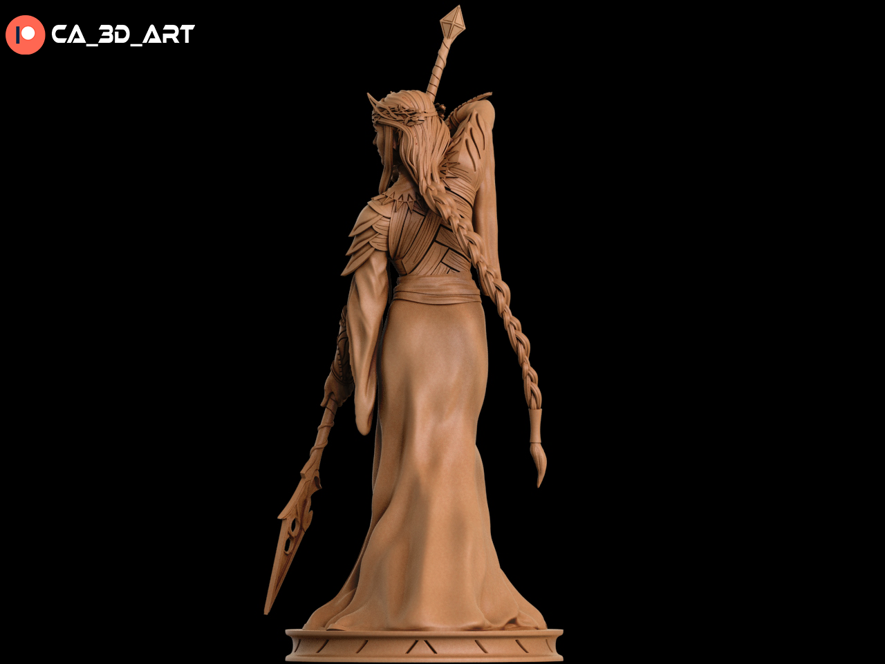 Galadriel Style Elven Queen Resin Kit – Unpainted 3D Printed Model Kit