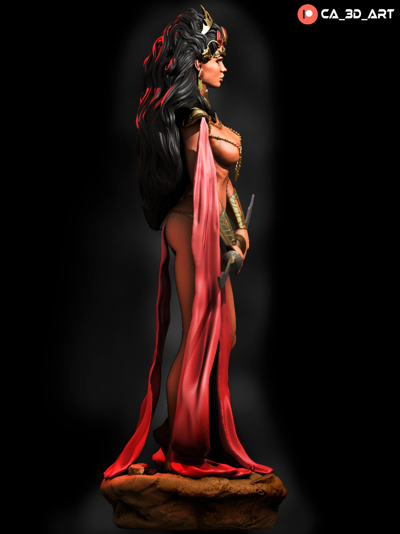 Dejah Thoris style Red Planet Princess resin kit – Unpainted 3D Printed Model kit