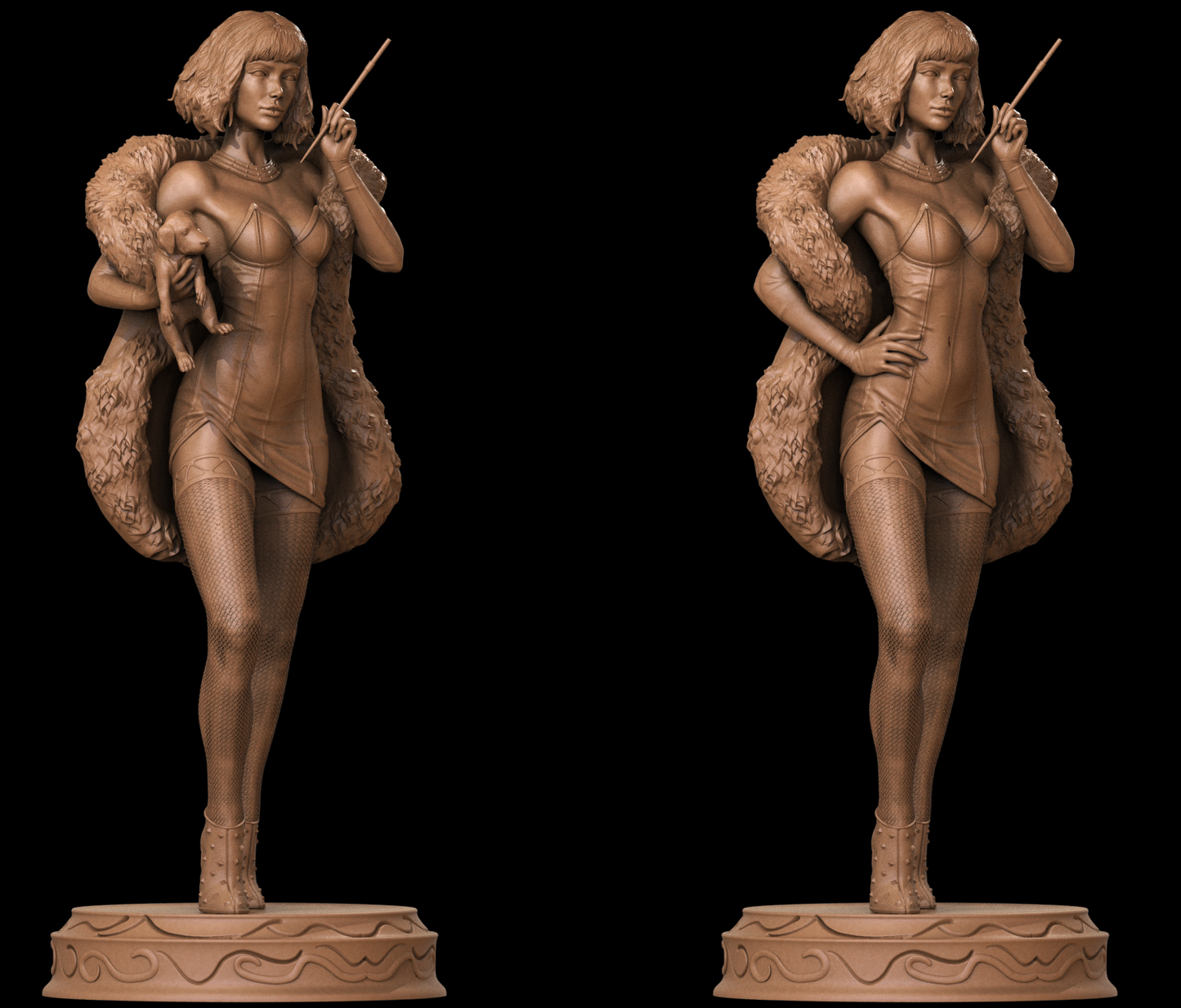 Cruella Style Couture Villain Resin Kit – Unpainted 3D Printed Model Kit