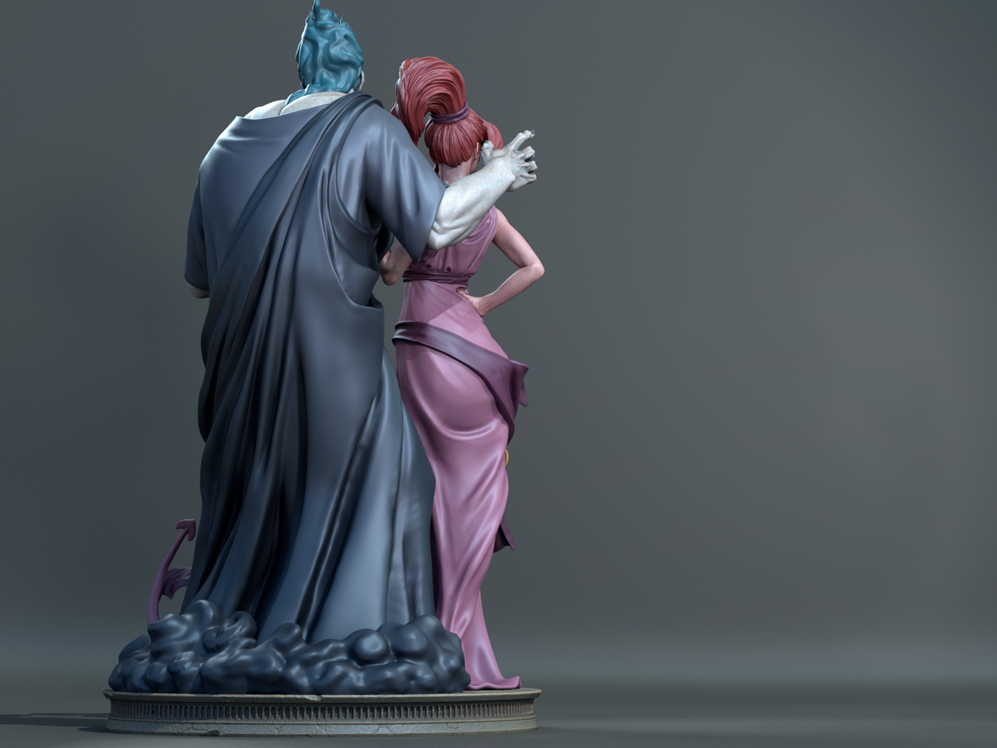 Hades and Mergera style Underworld Couple resin kit – Unpainted 3D Printed Model kit