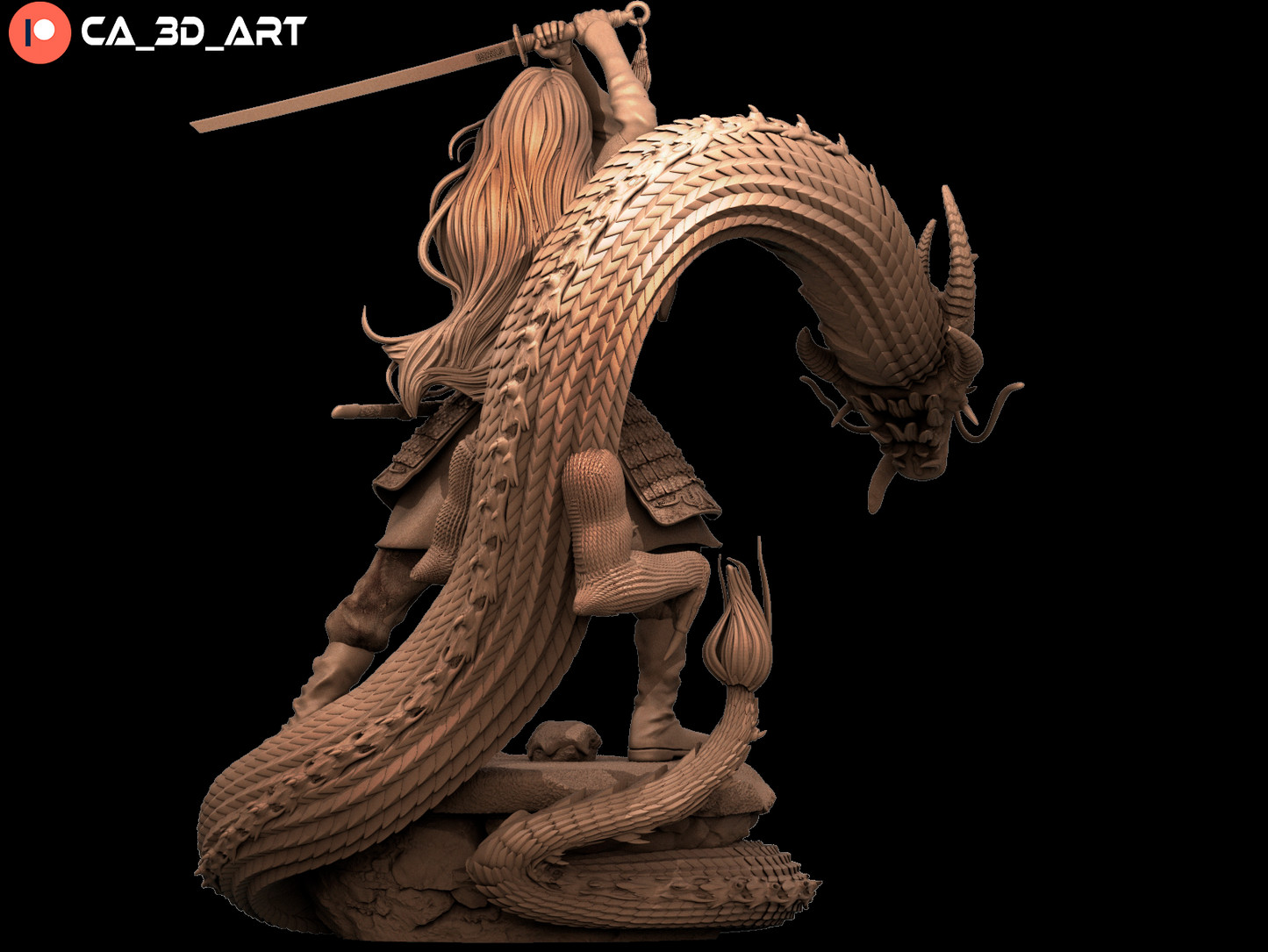 Mulan style Warrior Princess resin kit – Unpainted 3D Printed Model kit