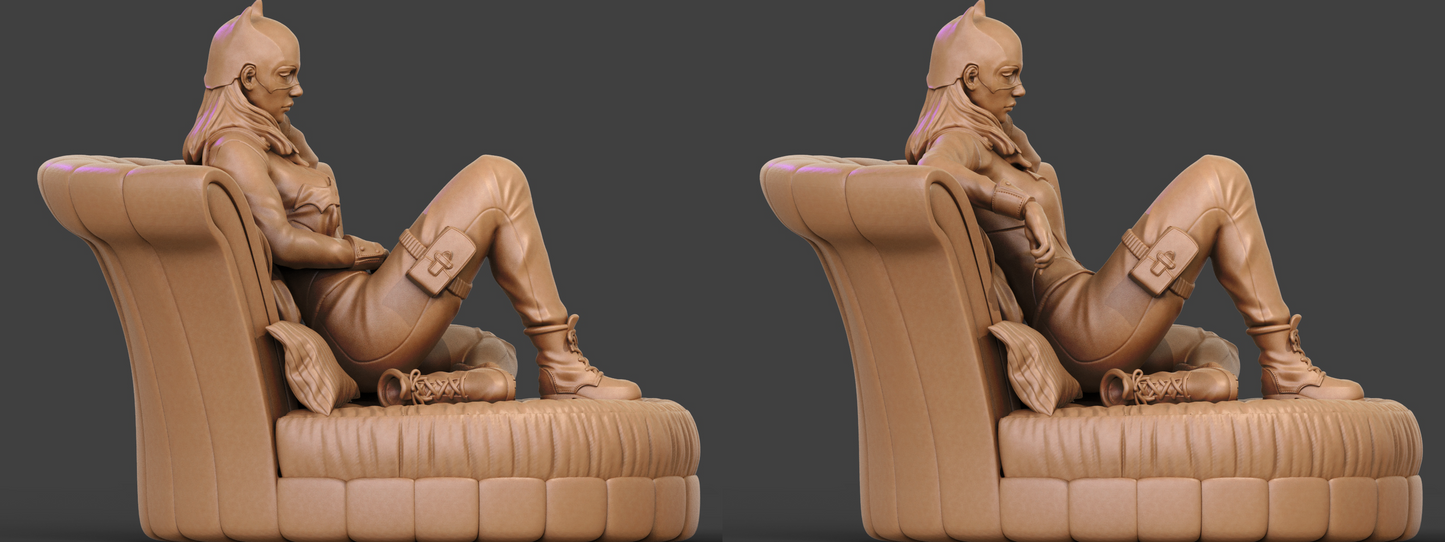 Batgirl Relaxed Style Vigilante Resin Kit – Unpainted 3D Printed Model Kit