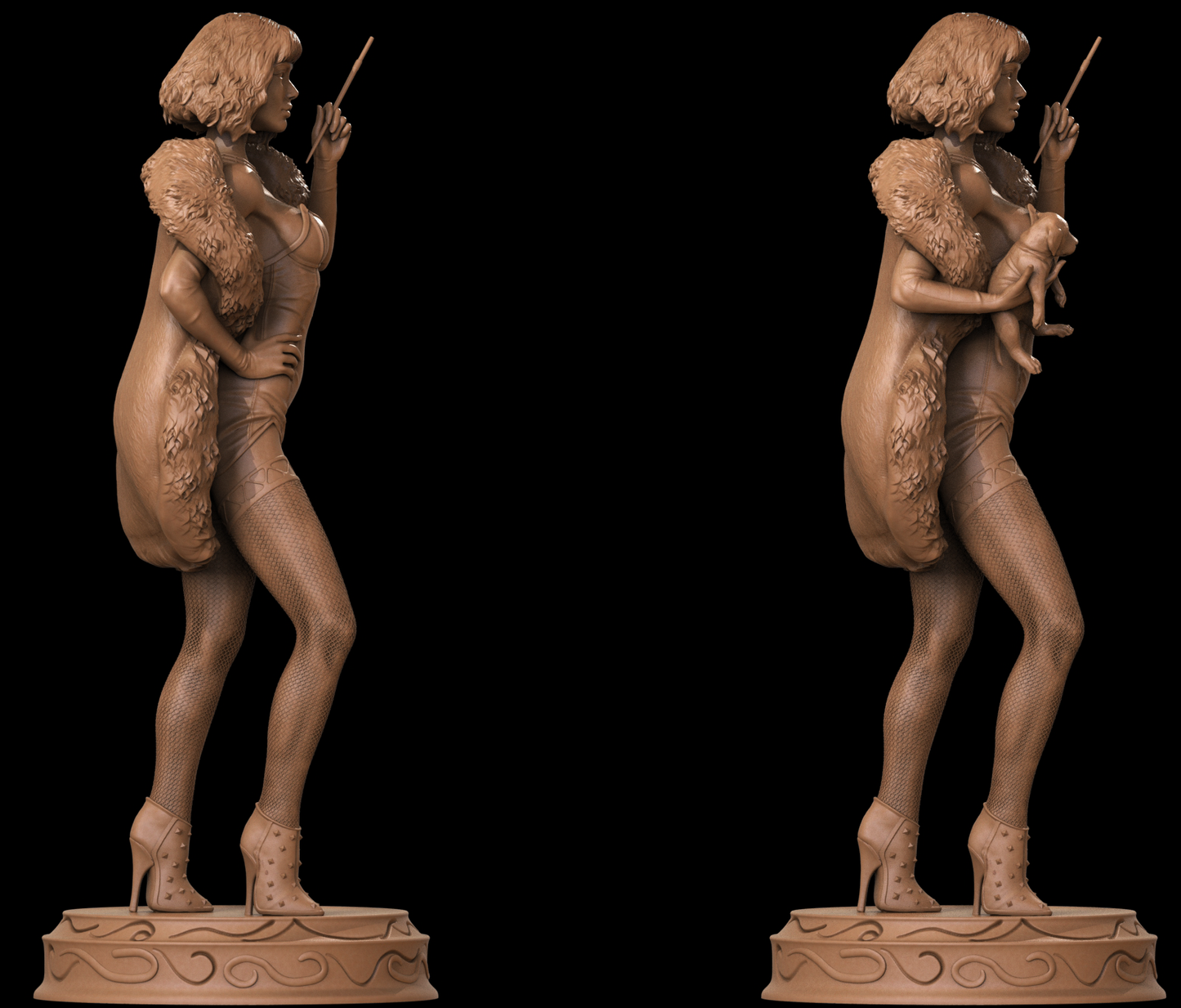 Cruella Style Couture Villain Resin Kit – Unpainted 3D Printed Model Kit