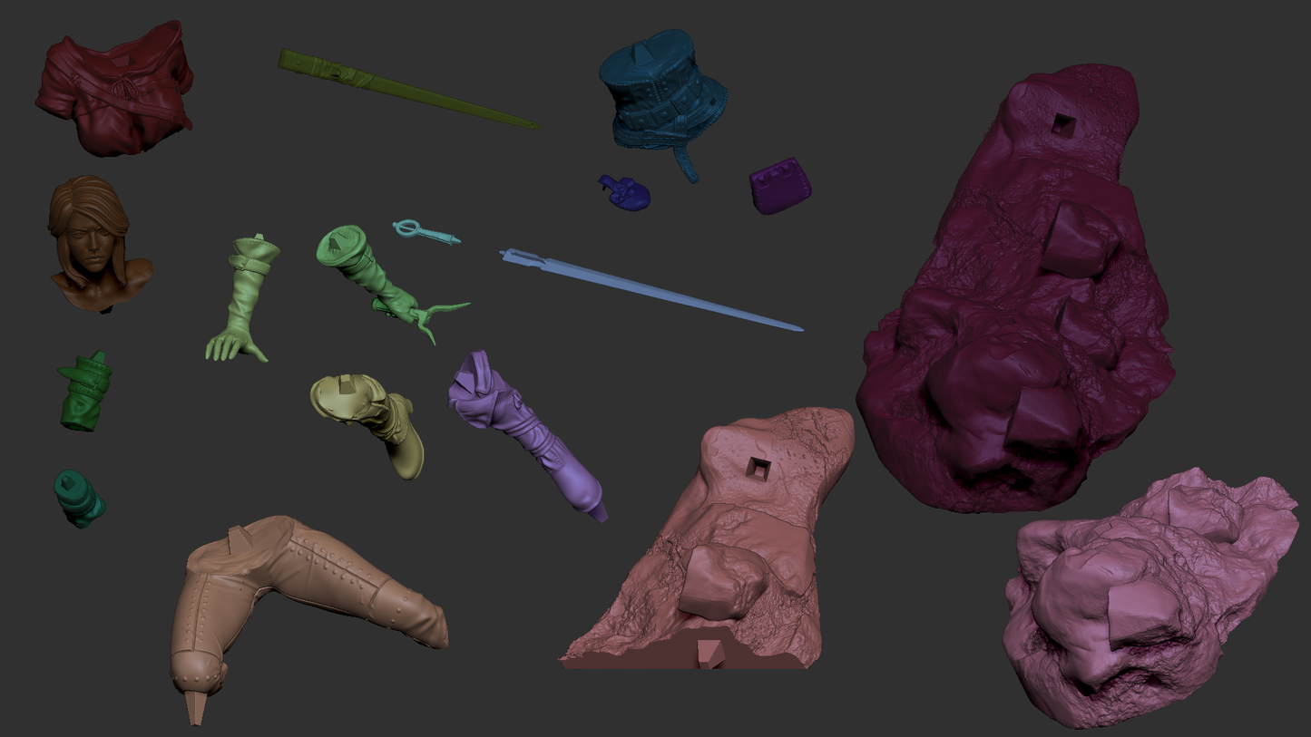 Ciri Style Witcher Huntress Resin Kit – Unpainted 3D Printed Model Kit