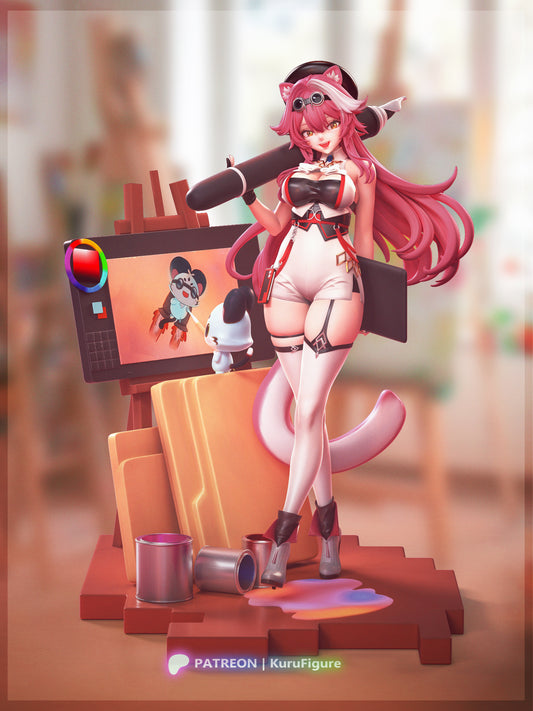 Raora Style VTuber Artist Unpainted Resin Garage Kit (1/6-1/12)
