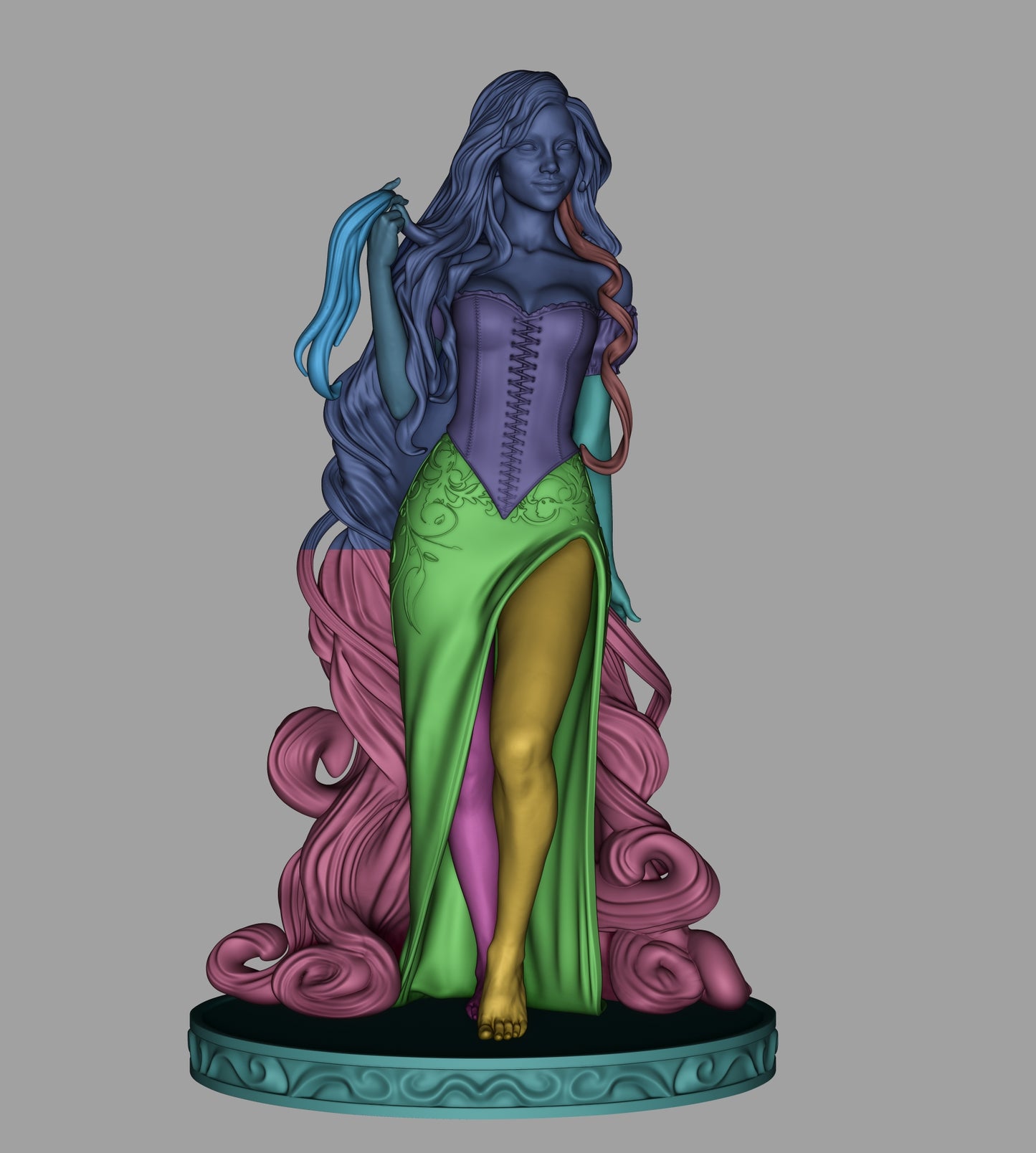 Rapunzel resin kit – Unpainted 3D Printed Model kit