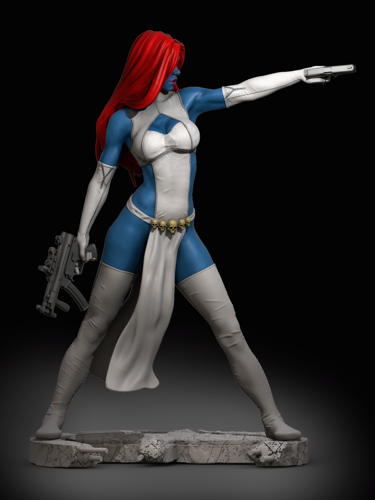 Mystique style Shifting Assassin Girl resin kit – Unpainted 3D Printed Model kit