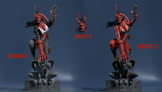 Hellgirl style Infernal Enforcer resin kit – Unpainted 3D Printed Model kit