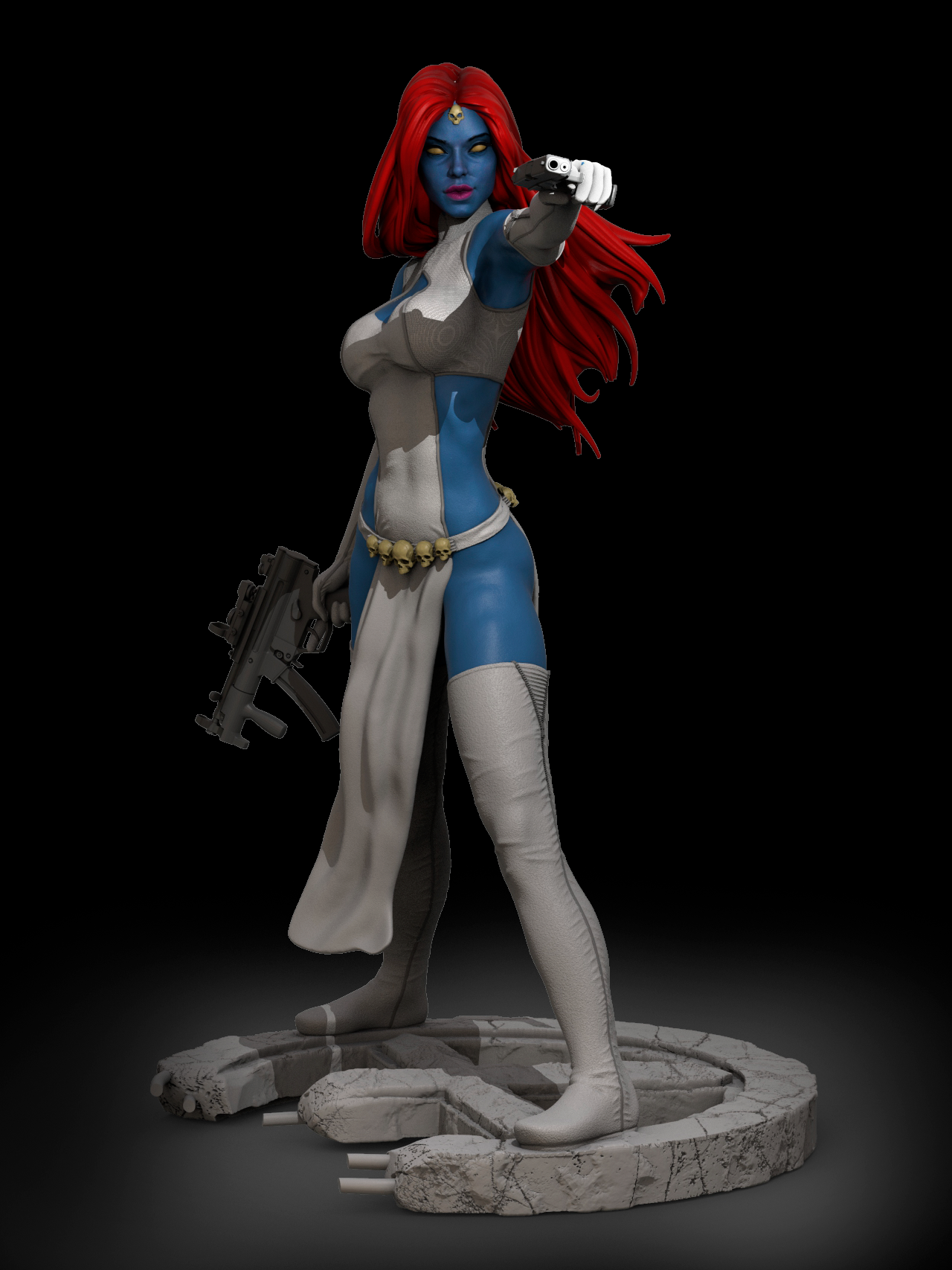 Mystique style Shifting Assassin Girl resin kit – Unpainted 3D Printed Model kit
