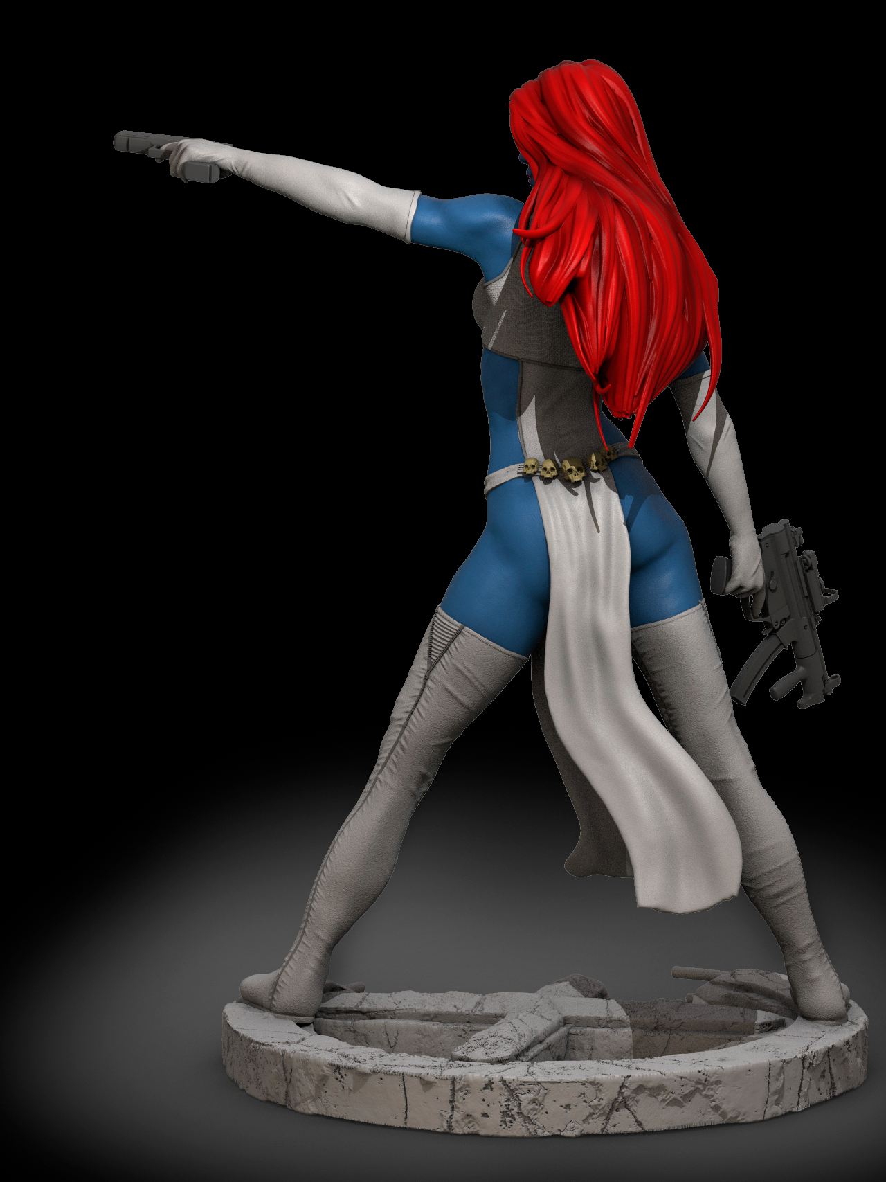 Mystique style Shifting Assassin Girl resin kit – Unpainted 3D Printed Model kit