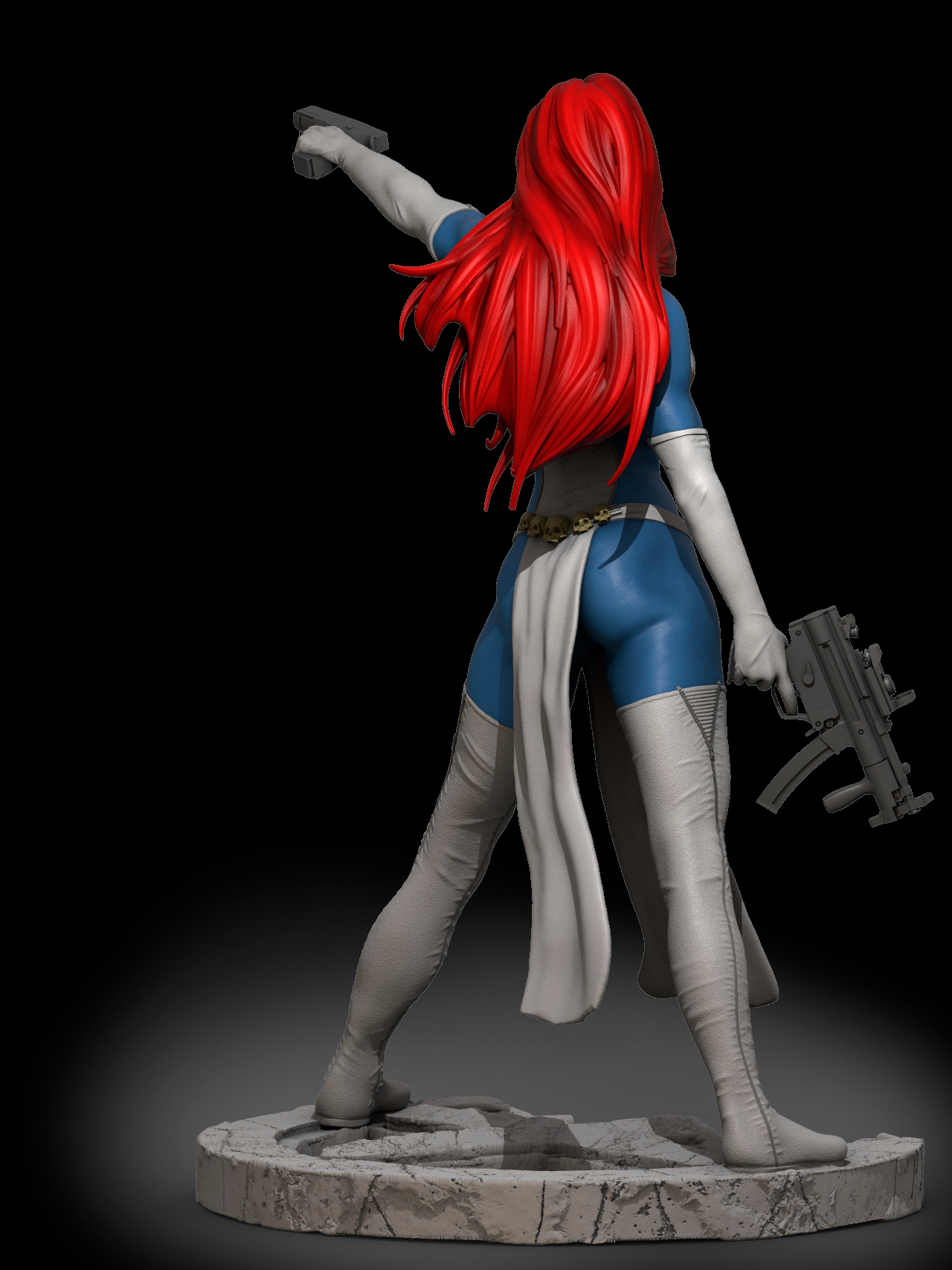 Mystique style Shifting Assassin Girl resin kit – Unpainted 3D Printed Model kit