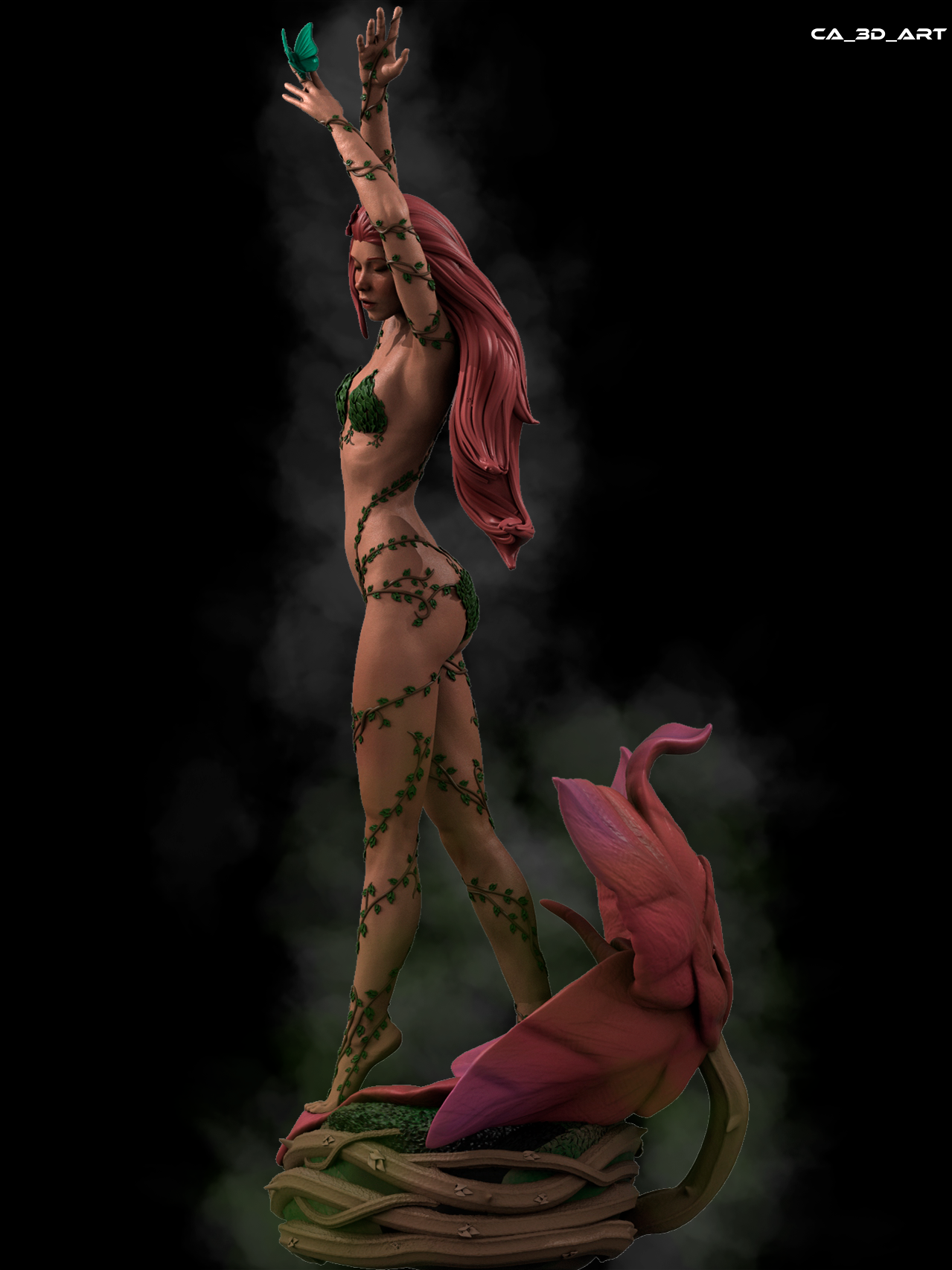 Poison Ivy style Verdant Temptress Girl resin kit – Unpainted 3D Printed Model kitl