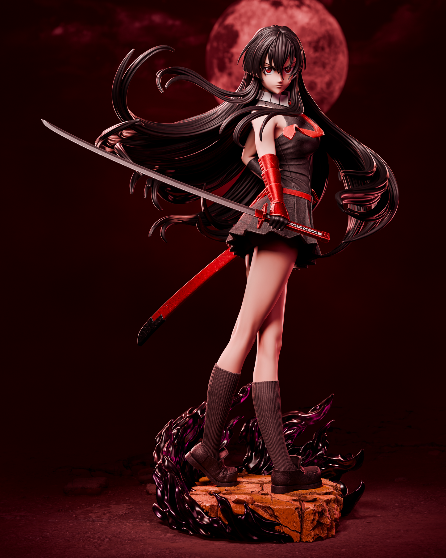Akame Style Imperial Assassin Resin Kit – Unpainted 3D Printed Model Kit