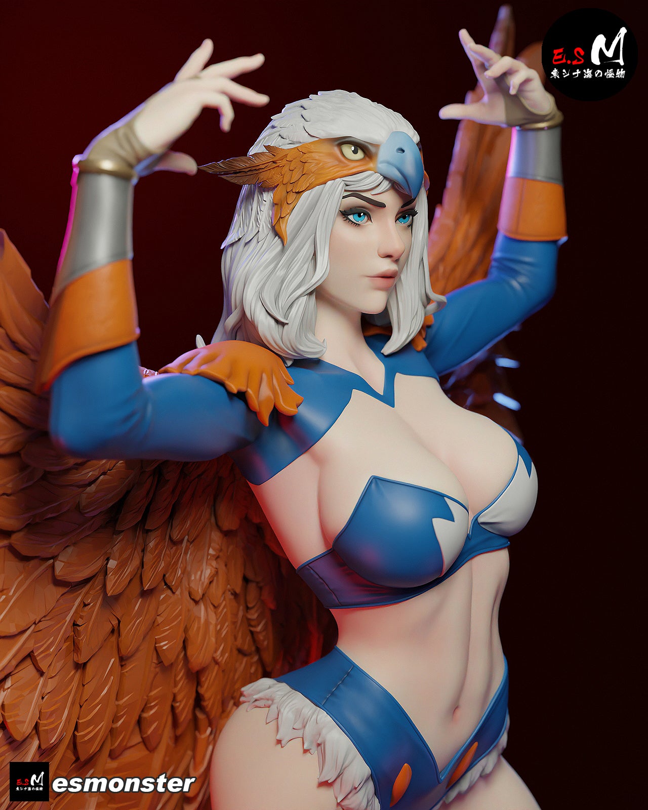 Sorceress Winged Style MOTU Unpainted Resin Garage Kit (1/6-1/12)