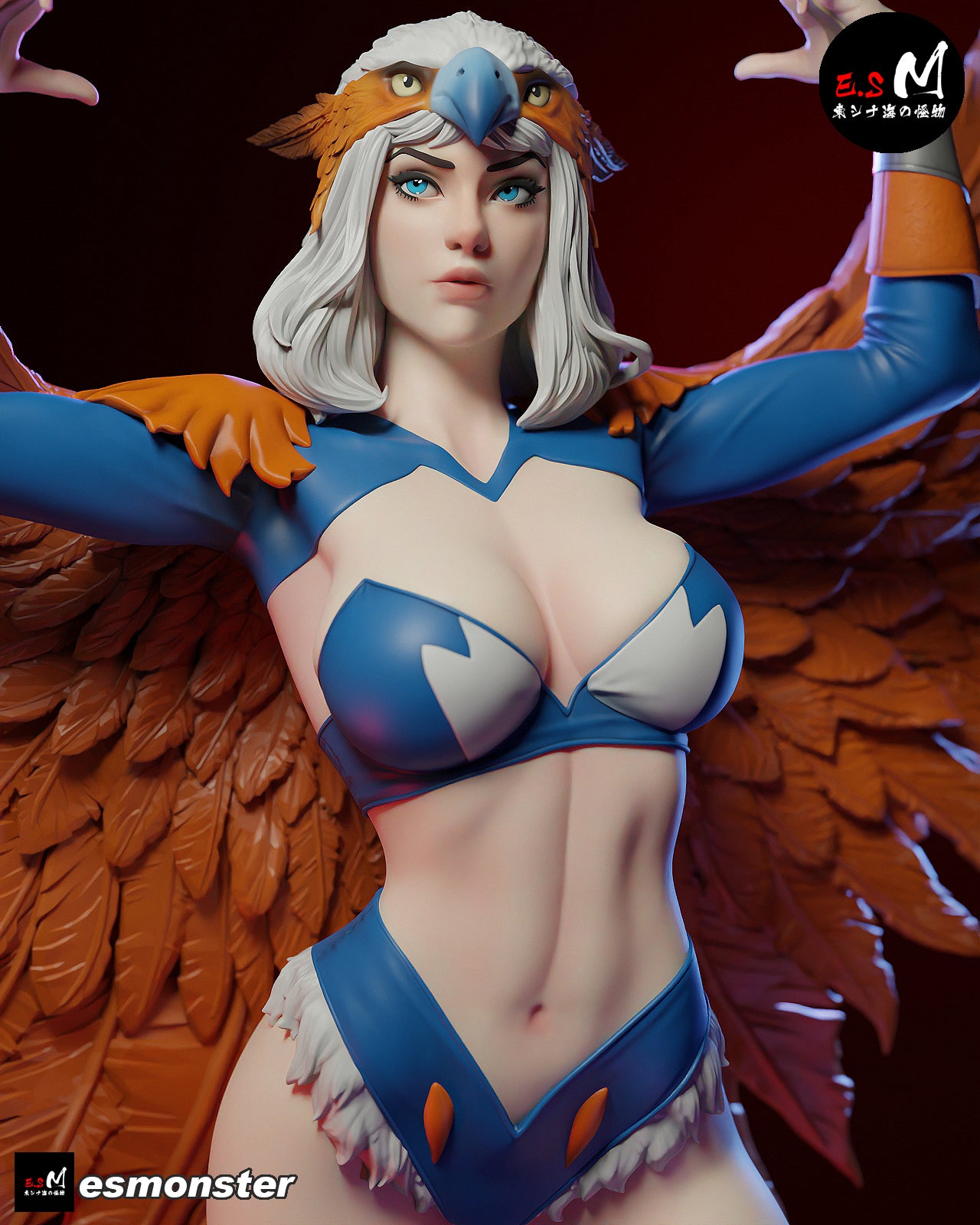 Sorceress Winged Style MOTU Unpainted Resin Garage Kit (1/6-1/12)