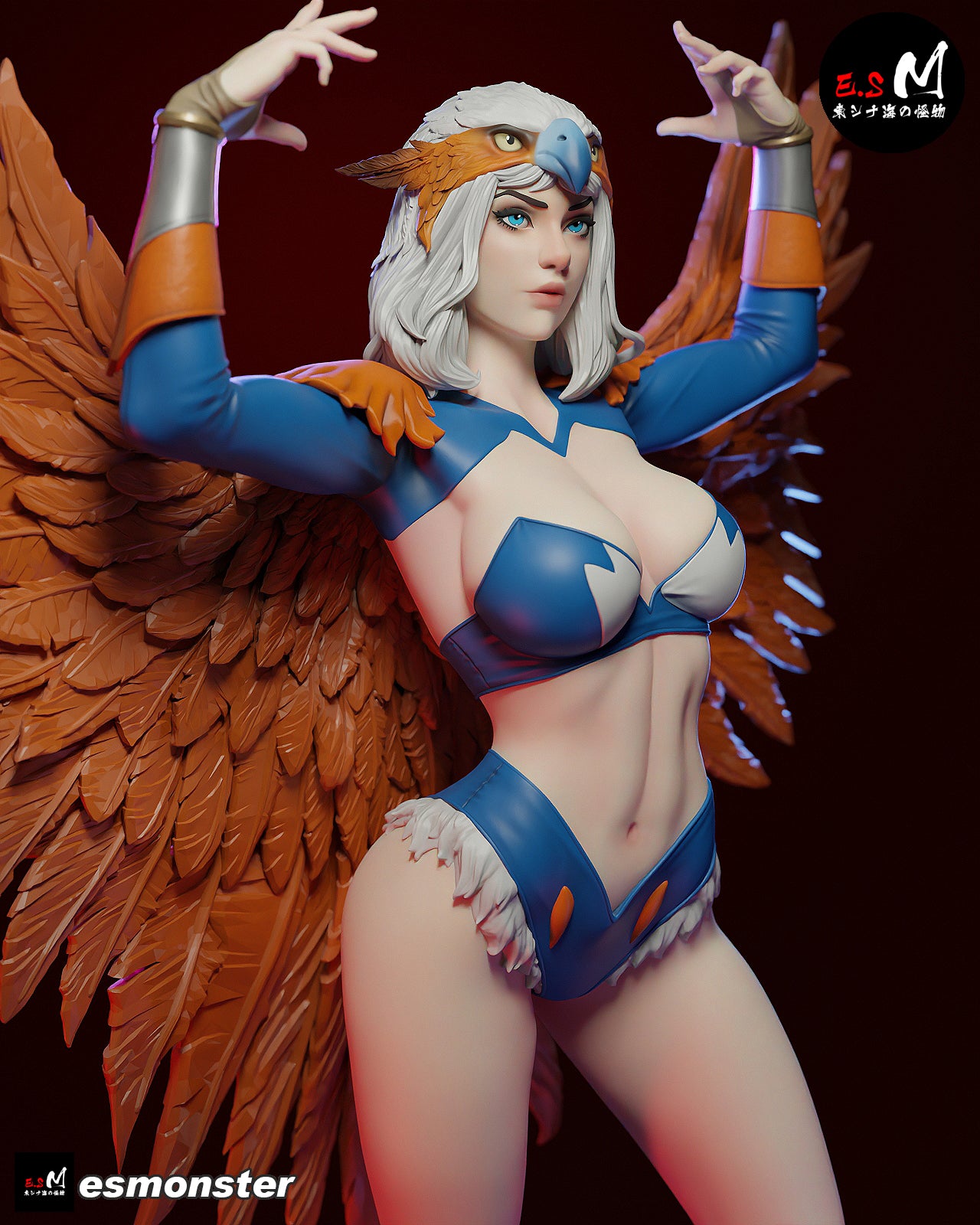 Sorceress Winged Style MOTU Unpainted Resin Garage Kit (1/6-1/12)