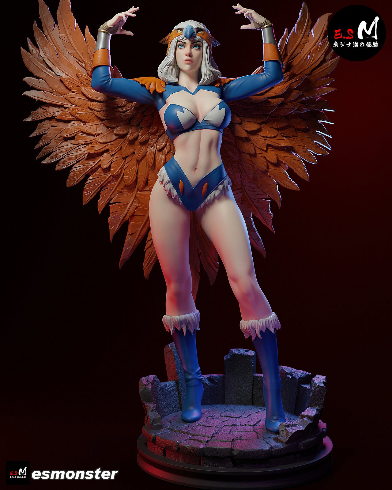 Sorceress Winged Style MOTU Unpainted Resin Garage Kit (1/6-1/12)