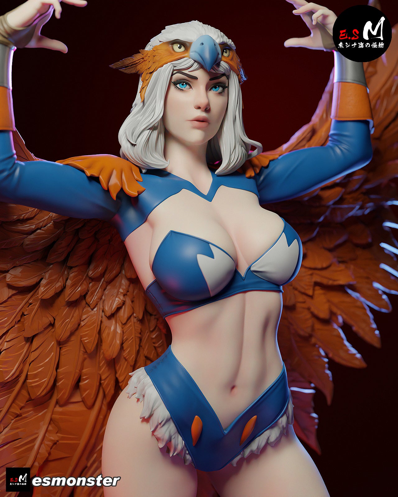 Sorceress Winged Style MOTU Unpainted Resin Garage Kit (1/6-1/12)
