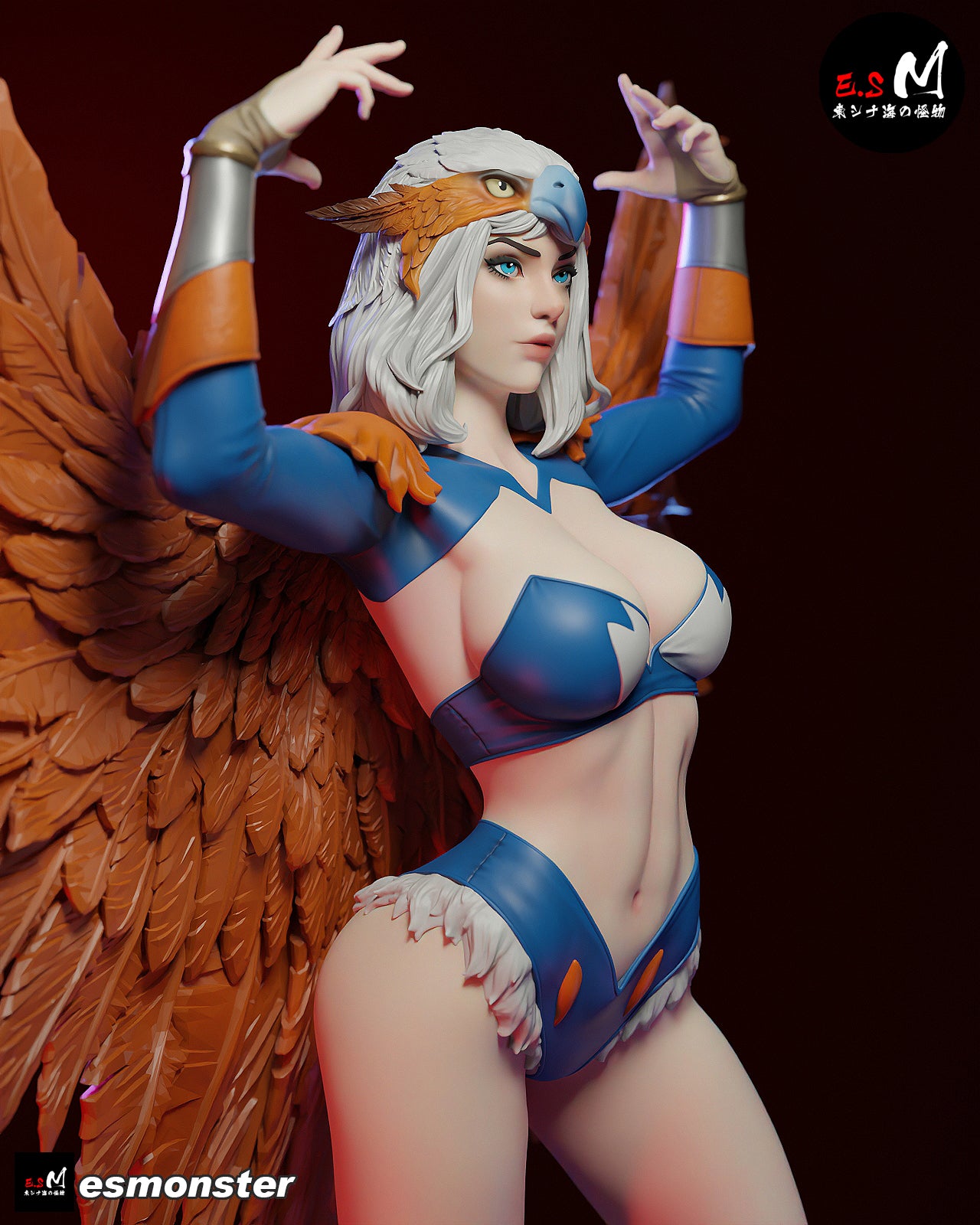 Sorceress Winged Style MOTU Unpainted Resin Garage Kit (1/6-1/12)