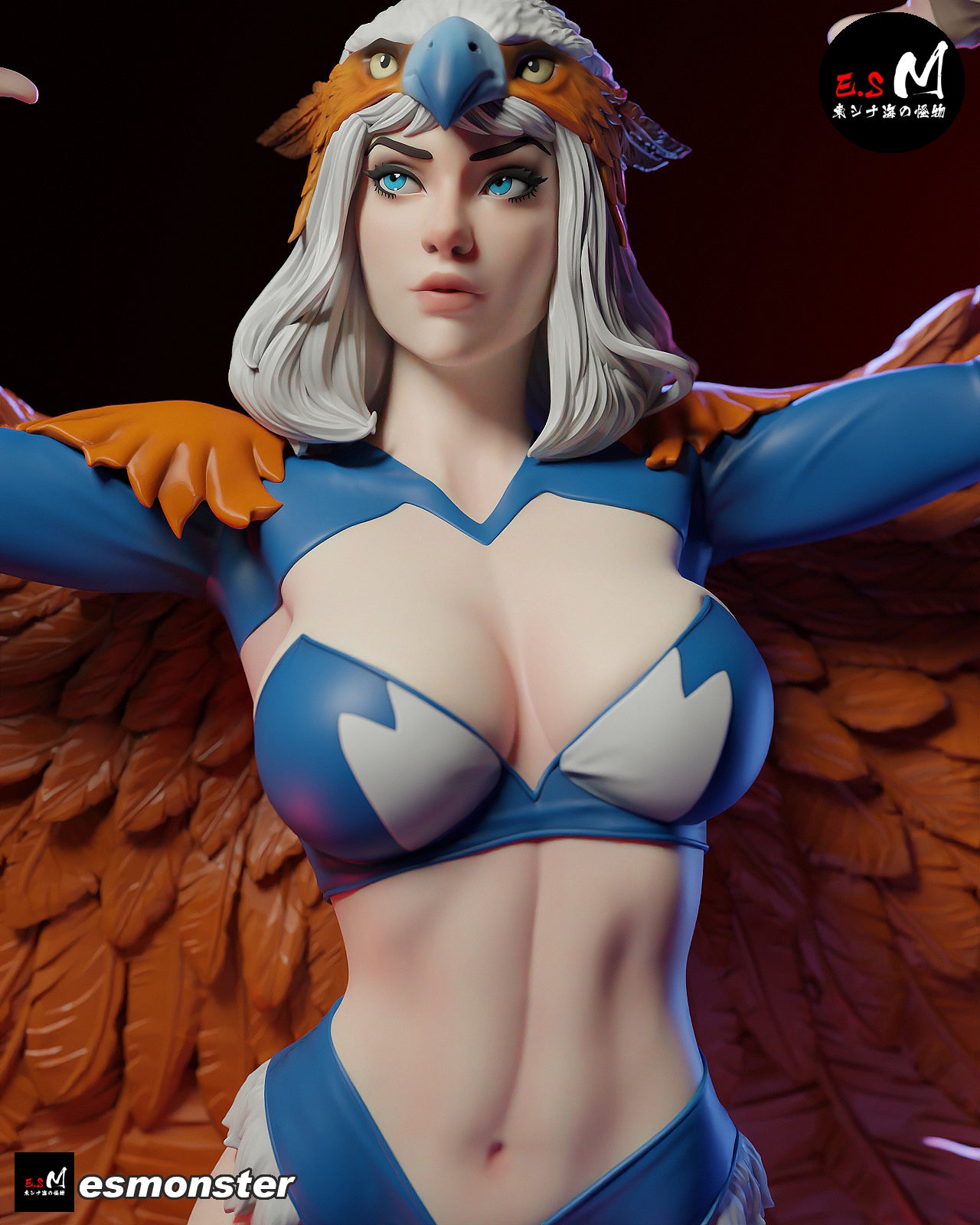 Sorceress Winged Style MOTU Unpainted Resin Garage Kit (1/6-1/12)