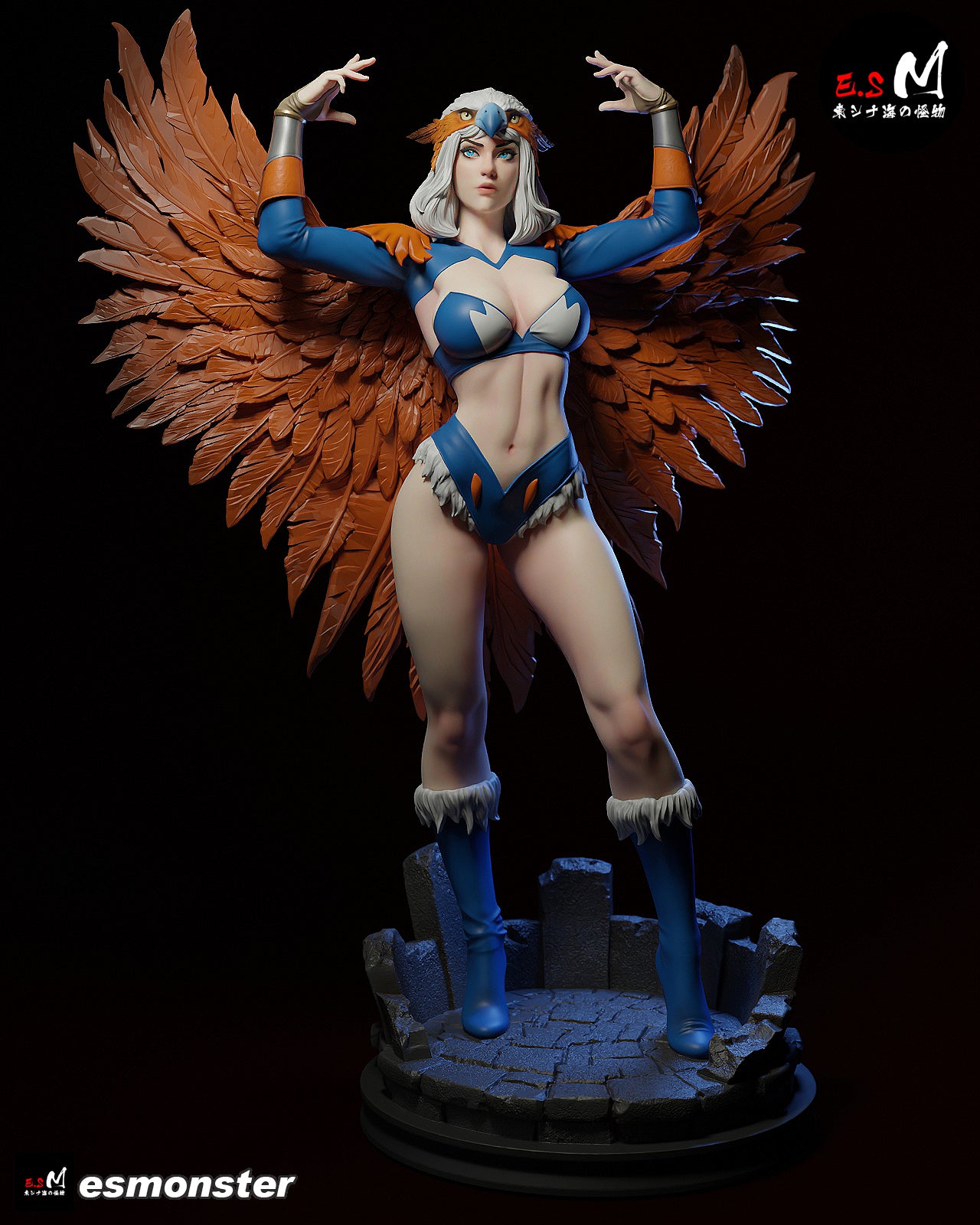 Sorceress Winged Style MOTU Unpainted Resin Garage Kit (1/6-1/12)