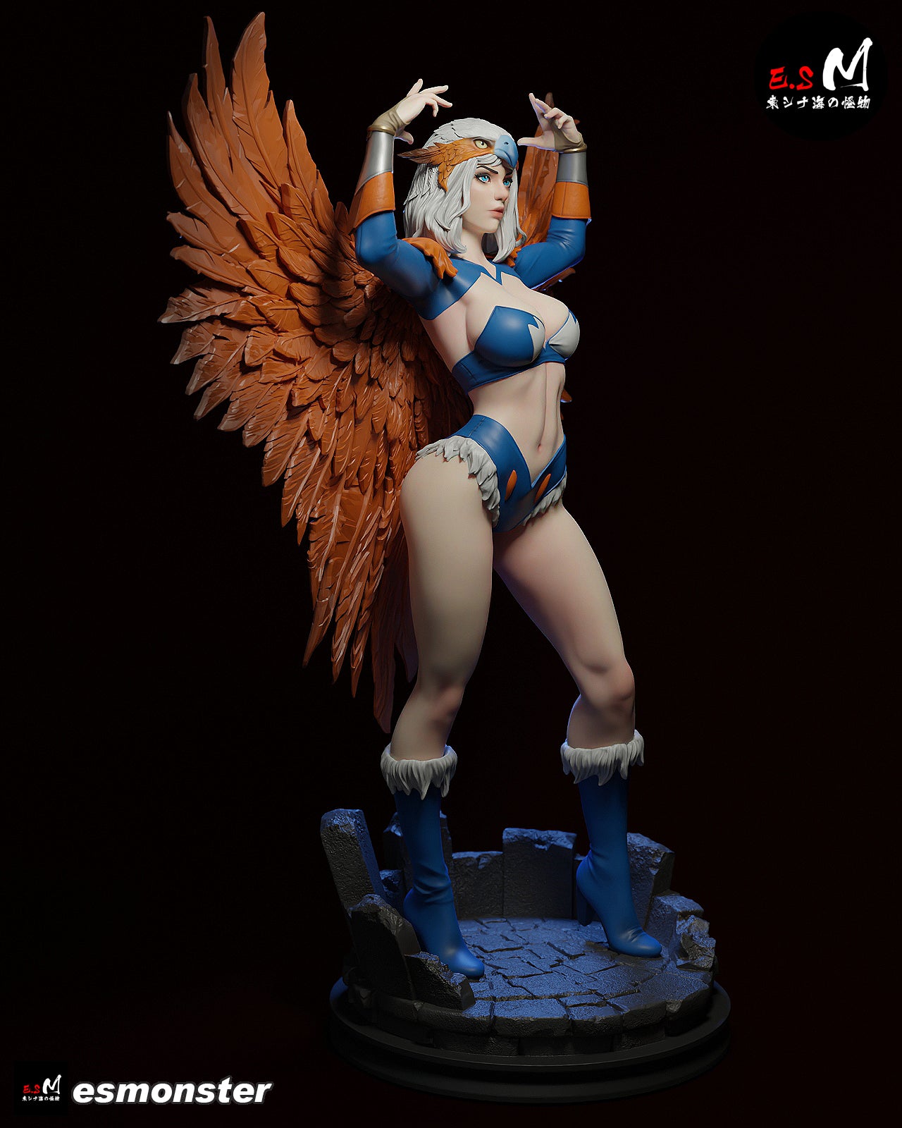 Sorceress Winged Style MOTU Unpainted Resin Garage Kit (1/6-1/12)