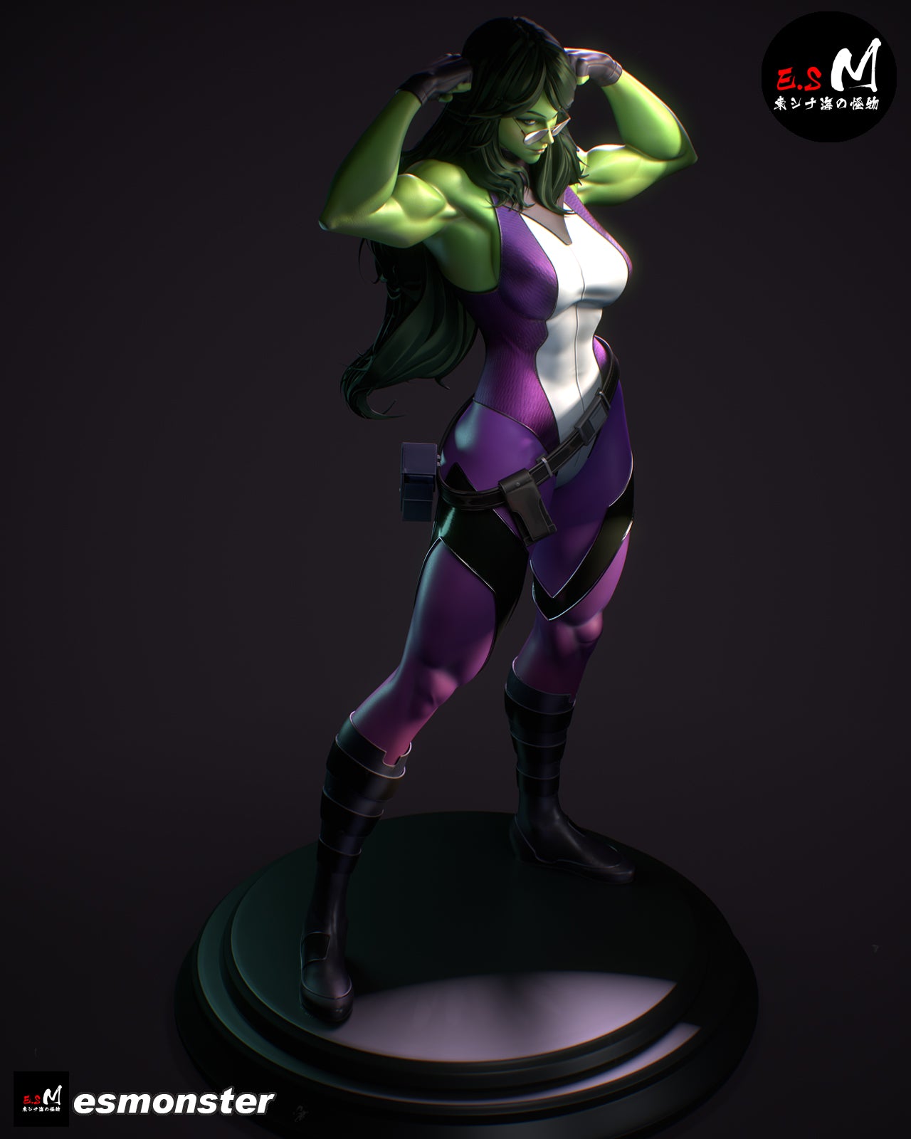 She-Hulk Flexing Style Marvel Unpainted Resin Garage Model Kit (1/6-1/12)