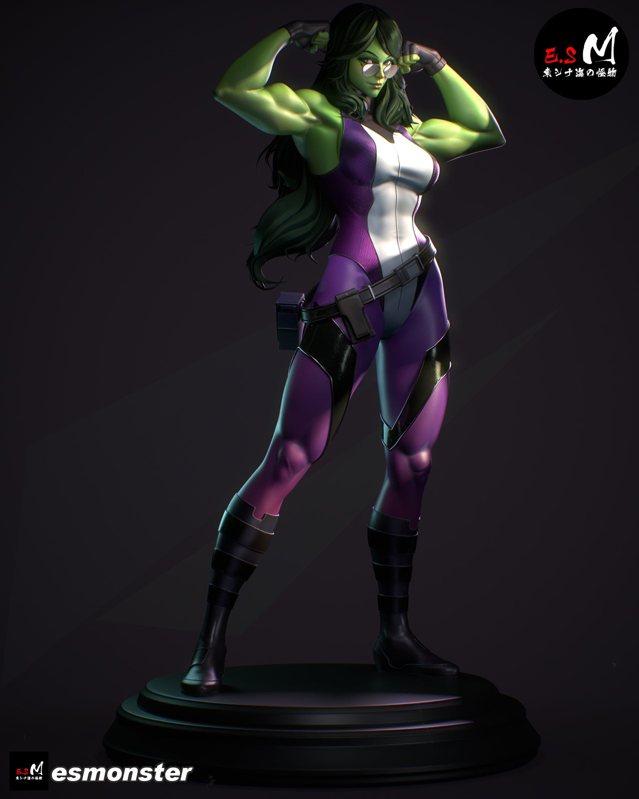 She-Hulk Flexing Style Marvel Unpainted Resin Garage Model Kit (1/6-1/12)