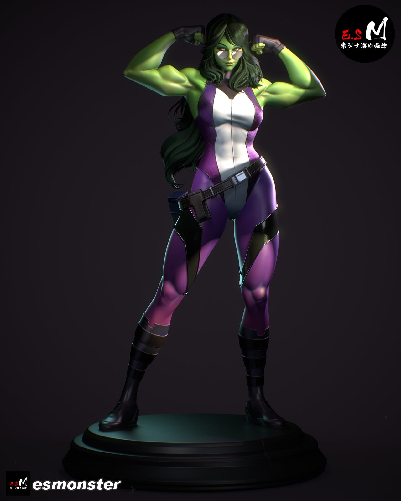 She-Hulk Flexing Style Marvel Unpainted Resin Garage Model Kit (1/6-1/12)