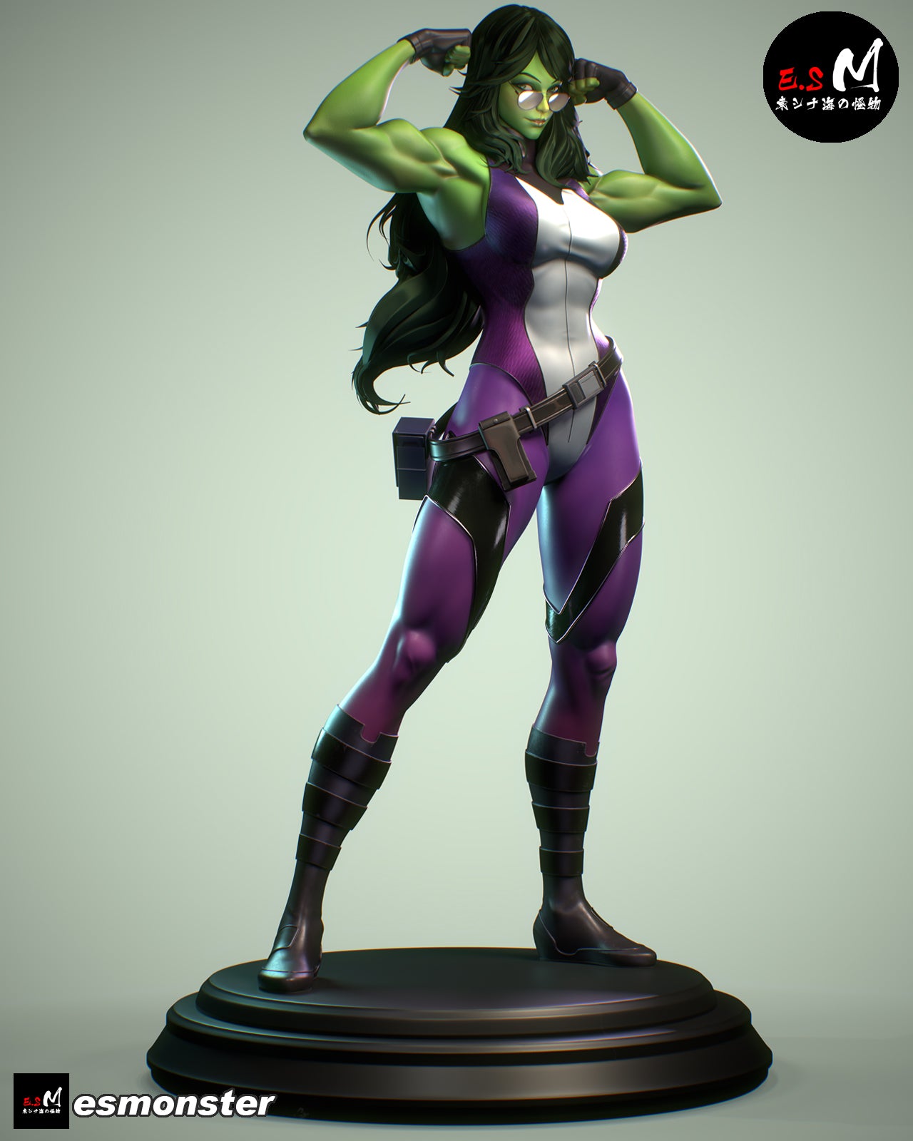 She-Hulk Flexing Style Marvel Unpainted Resin Garage Model Kit (1/6-1/12)