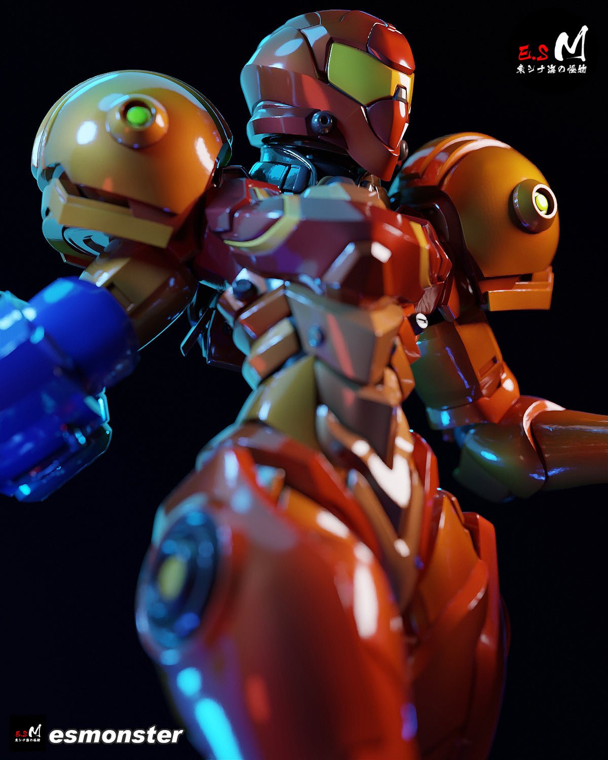 Armored Samus Style Metroid Unpainted Resin Garage Model Kit (1/6-1/12)