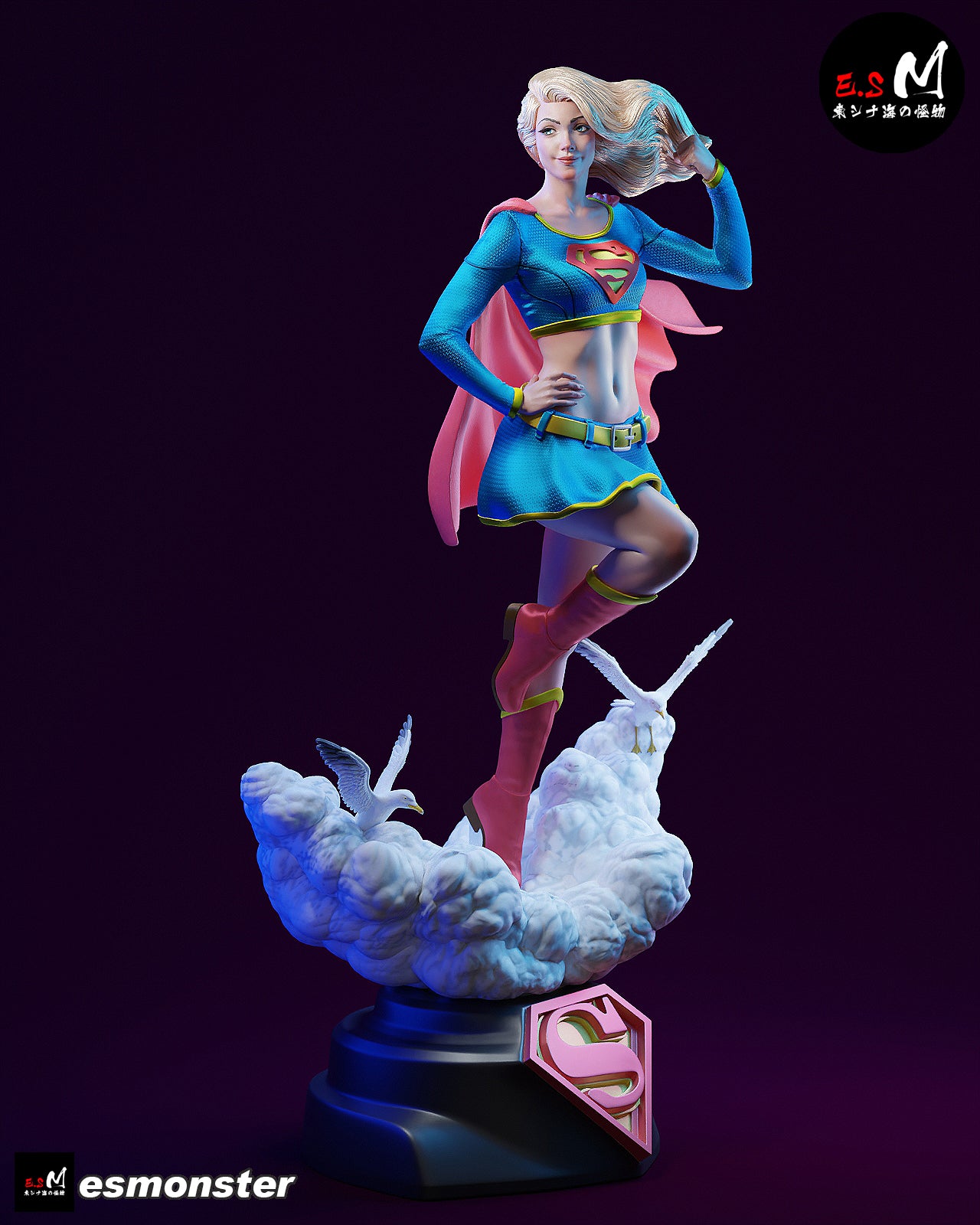 Supergirl Classic Style DC Unpainted Resin Garage Kit (1/6-1/12)