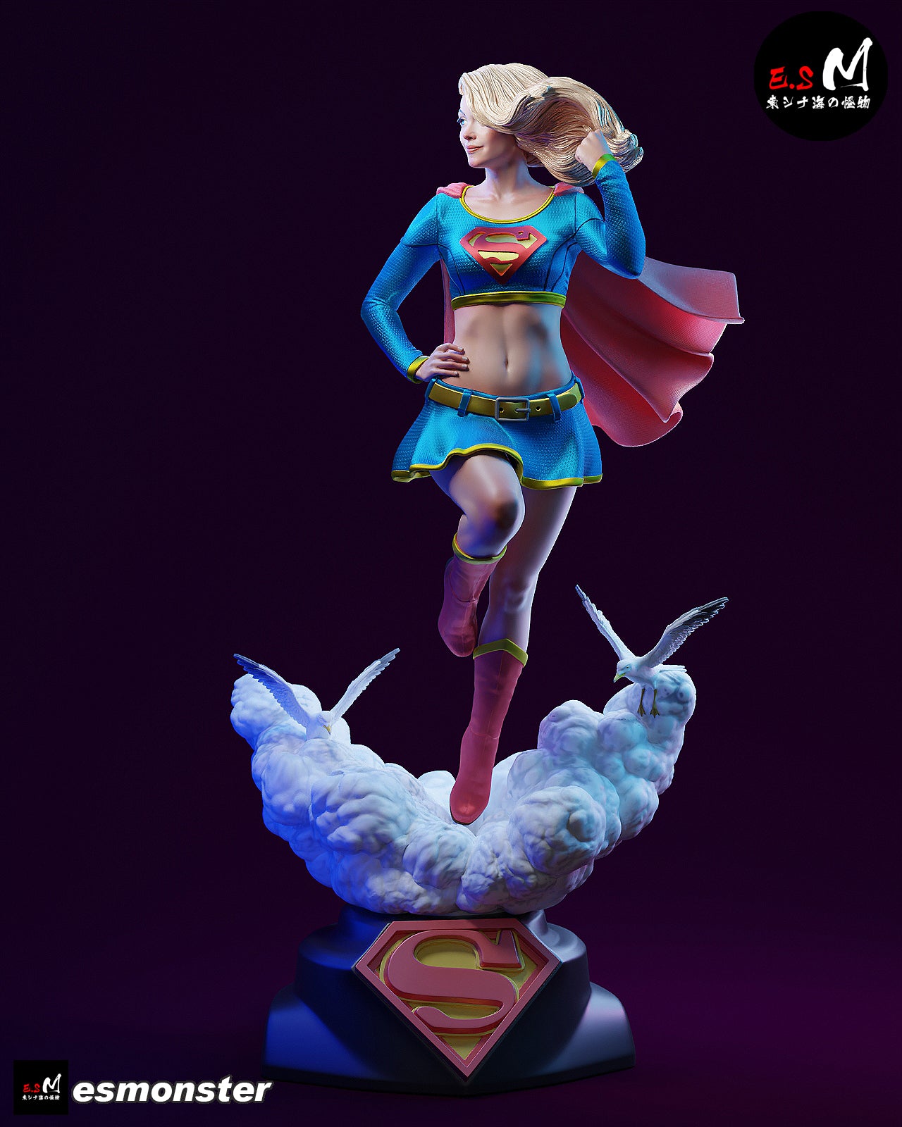 Supergirl Classic Style DC Unpainted Resin Garage Kit (1/6-1/12)