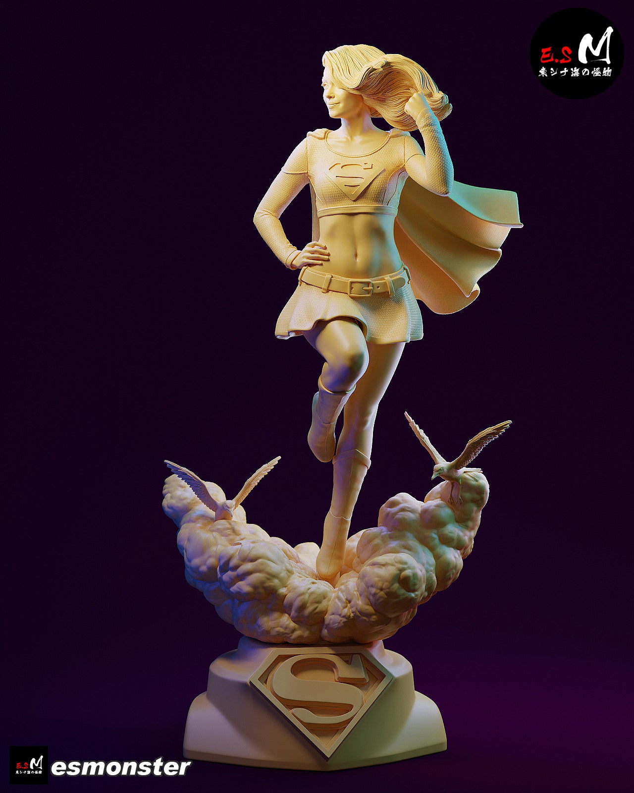 Supergirl Classic Style DC Unpainted Resin Garage Kit (1/6-1/12)
