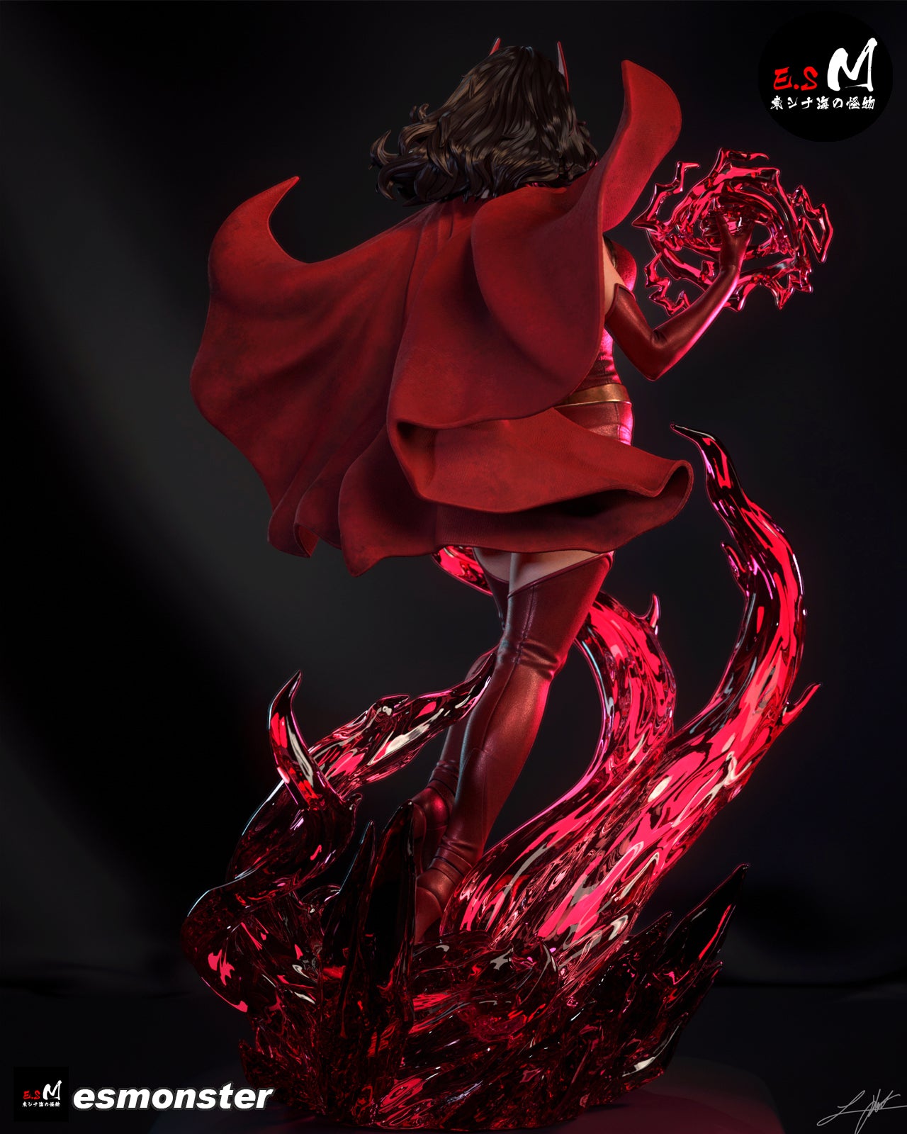 Scarlet Witch Power Style Marvel Unpainted Resin Garage Model Kit (1/6-1/12)
